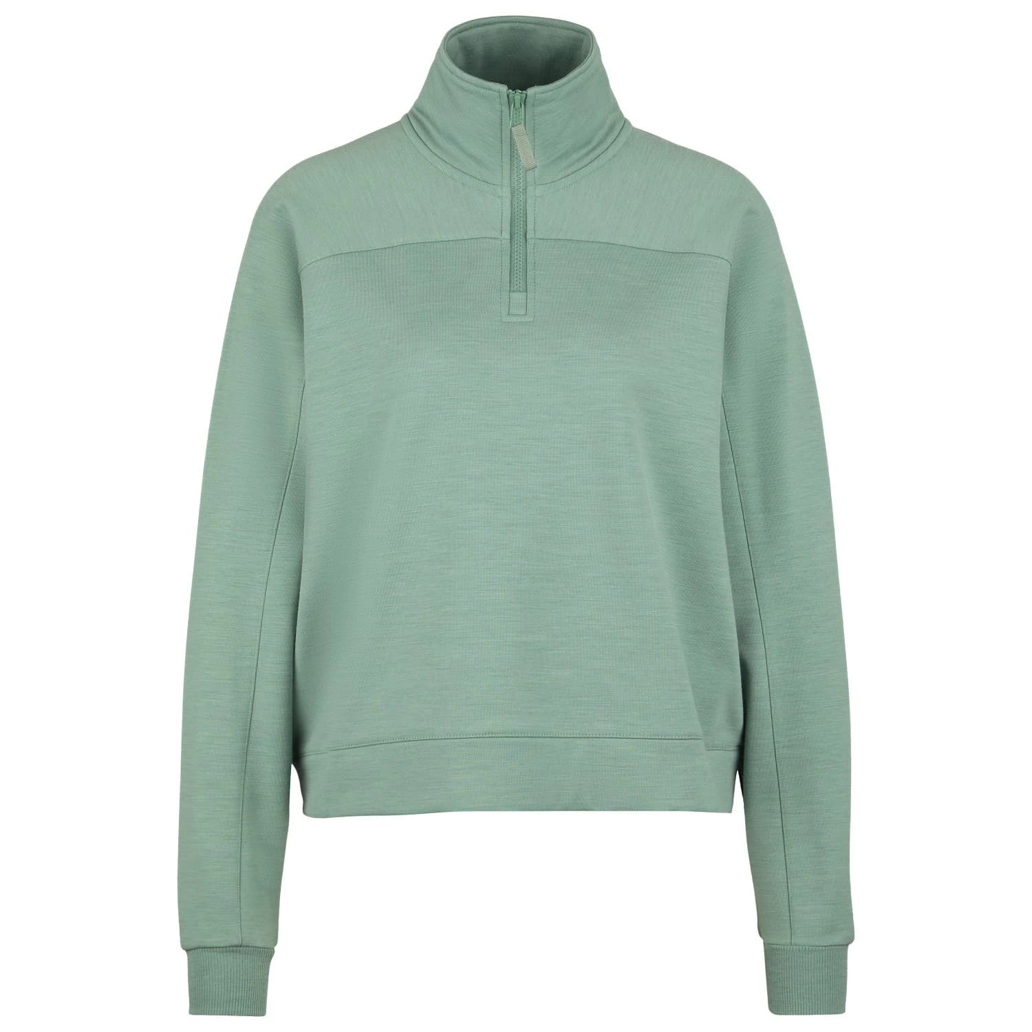 Дамски вълнен пуловер Stoic Women's MerinoFleece335 MMXX. Lulea Half zip Merino jumper - Iceberg Green