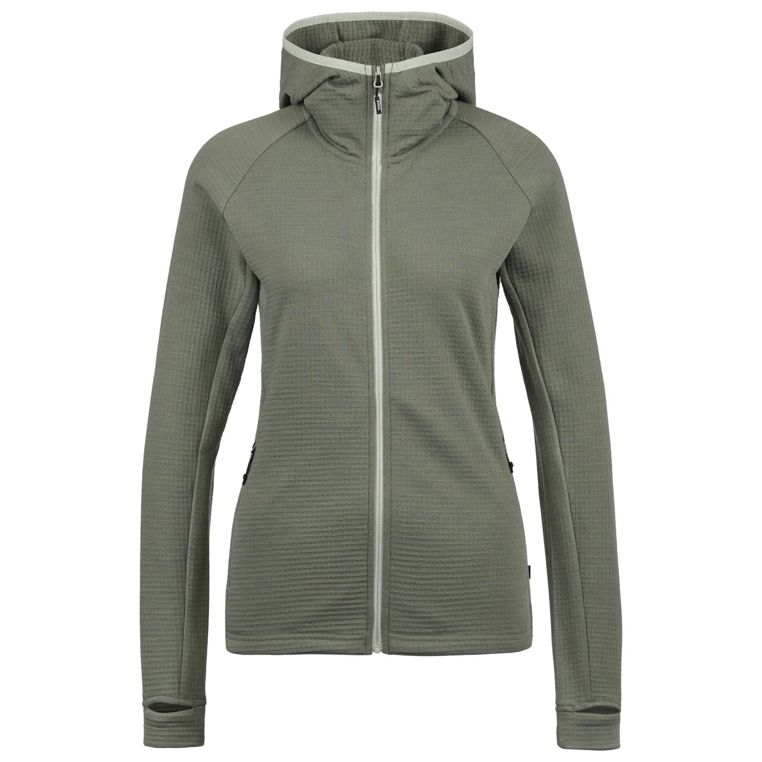 Дамско поларено яке Stoic Women's MerinoGrid285 NorrdalSt. Zip Hoody Fleece jacket - Sage Grey