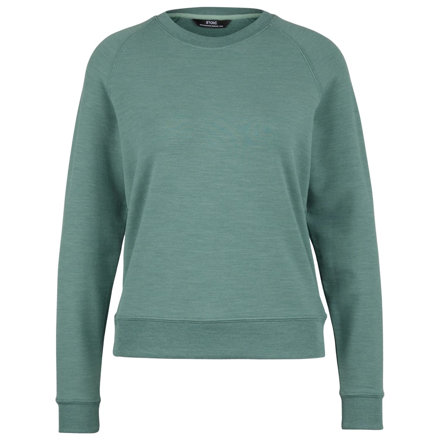 Дамски вълнен пуловер Stoic Women's MerinoTerry285 AlavaaraSt. Crew Pullover Merino jumper - Pineneedle Green