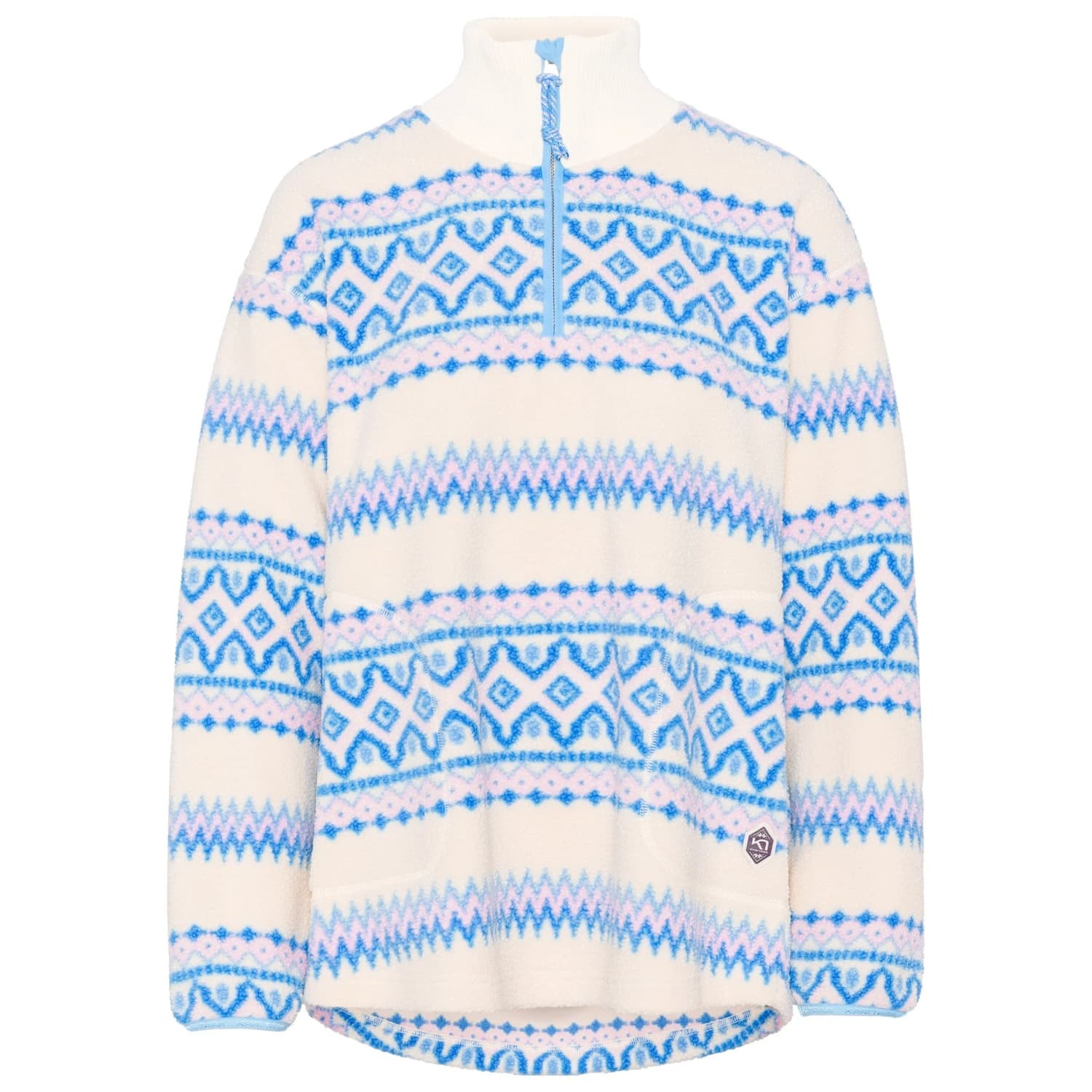 Дамски поларен пуловер Kari Traa Women's Ruthie Midlayer Half Zip Fleece jumper - Ocean