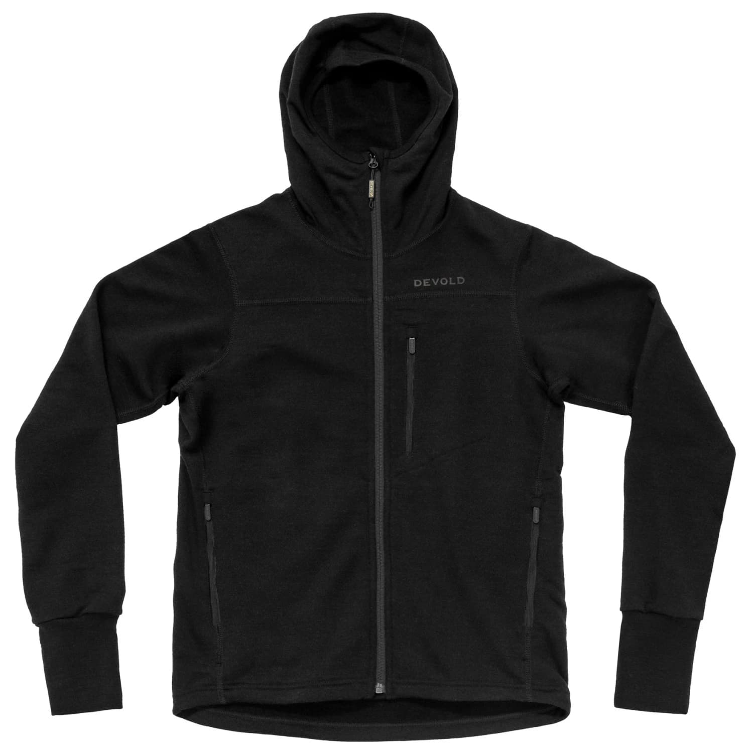Дамско вълнено яке Devold Women's Explorer Merino Hooded Jacket Merino jacket - Black