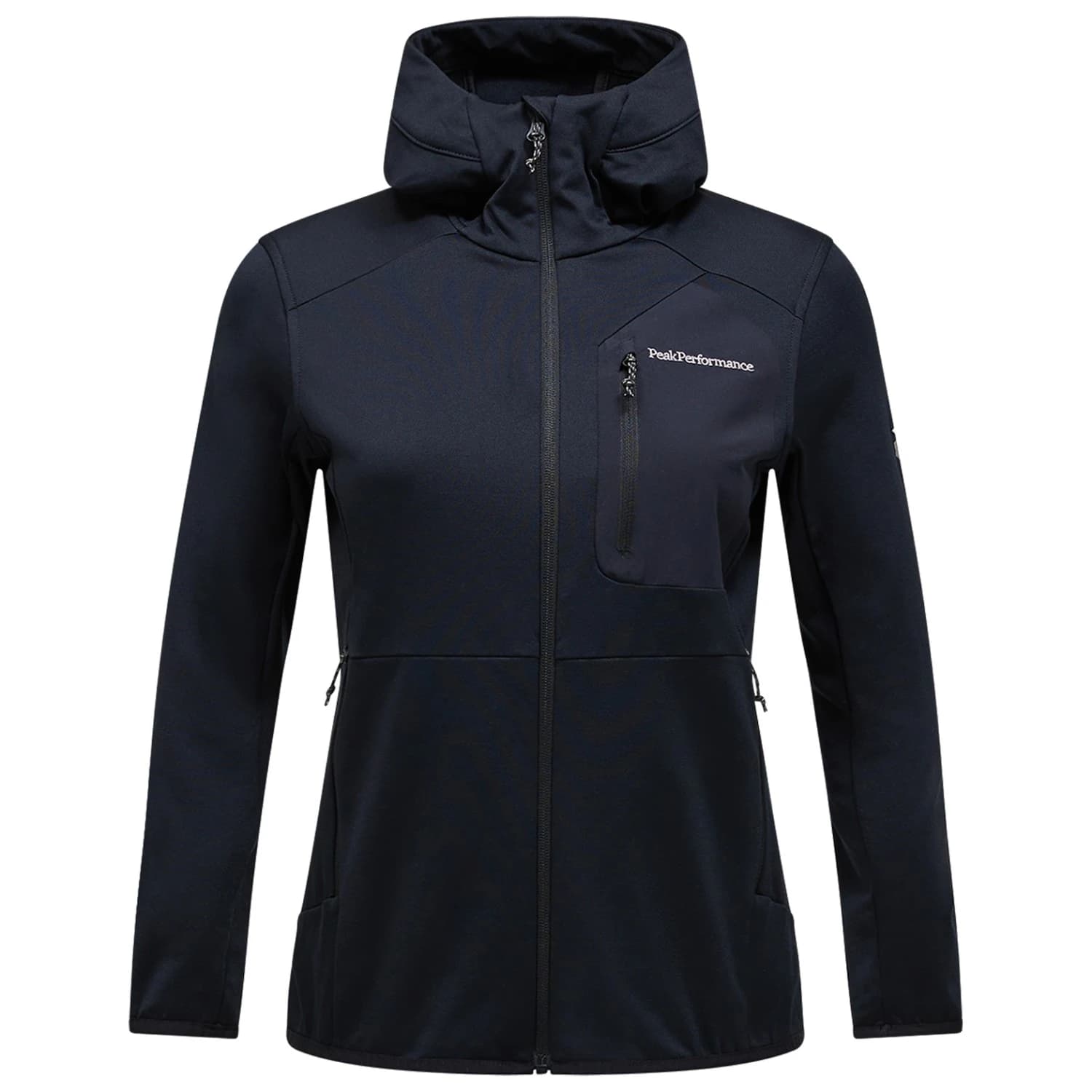 Дамско поларено яке Peak Performance Women's Utility Light Zip Hood Fleece jacket - Black