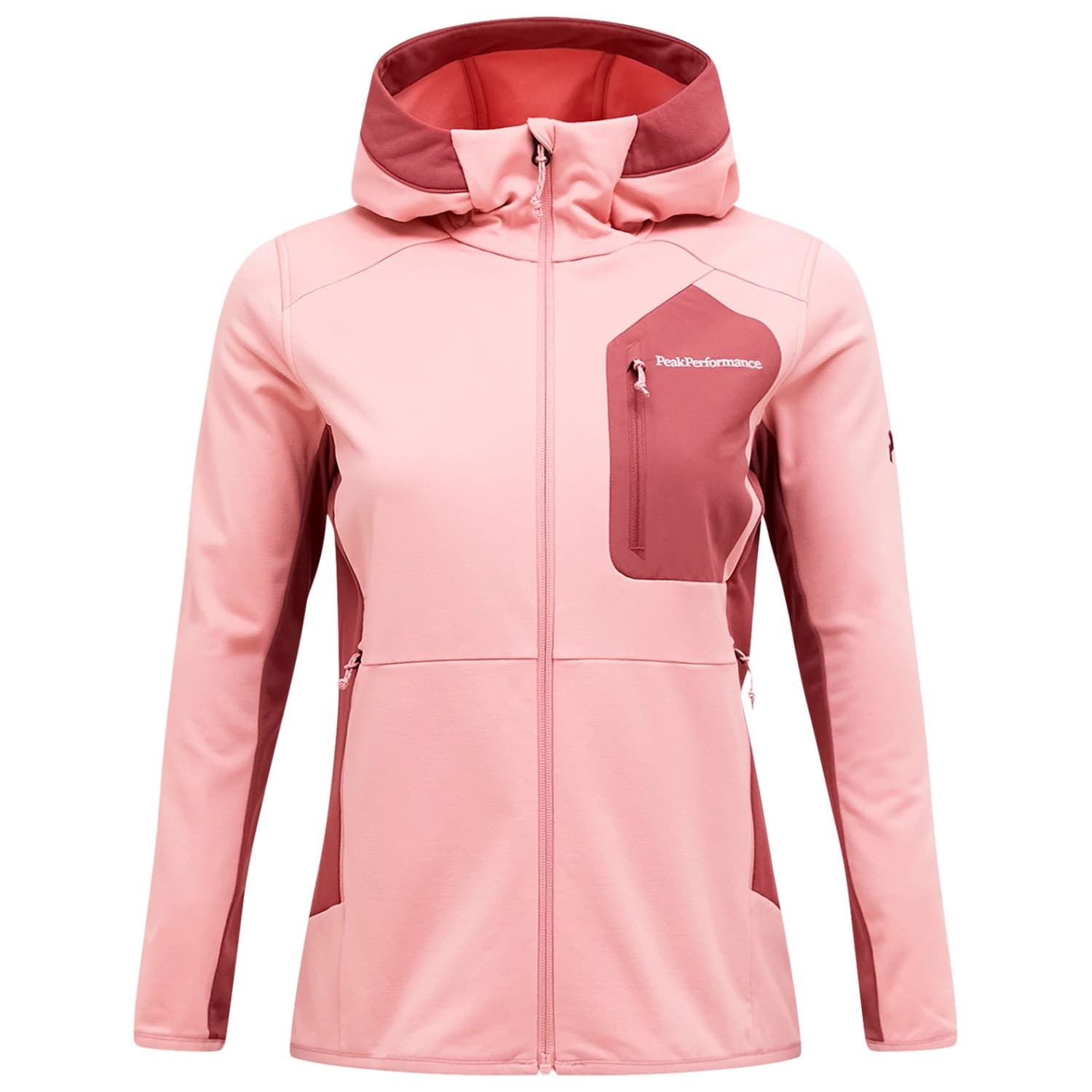 Дамско поларено яке Peak Performance Women's Utility Light Zip Hood Fleece jacket - Warm Blush