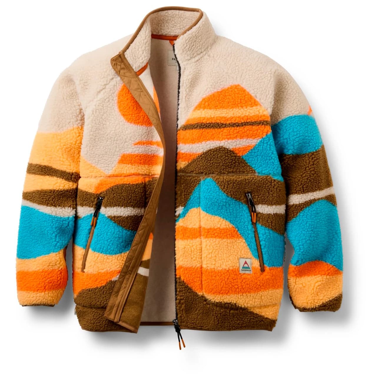 Дамско поларено яке Passenger Women's Fairbanks 2.0 FZ Recy. Sherpa Fleece Fleece jacket - Mountain Sunset Multi