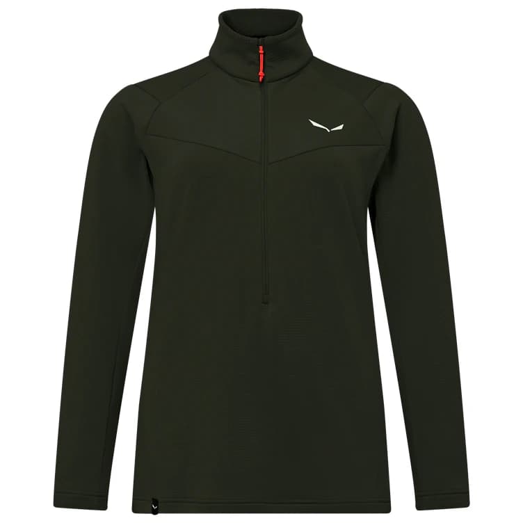 Дамски поларен пуловер Salewa Women's Puez Cammino PL Half Zip Jacket Fleece jumper - Dark Olive
