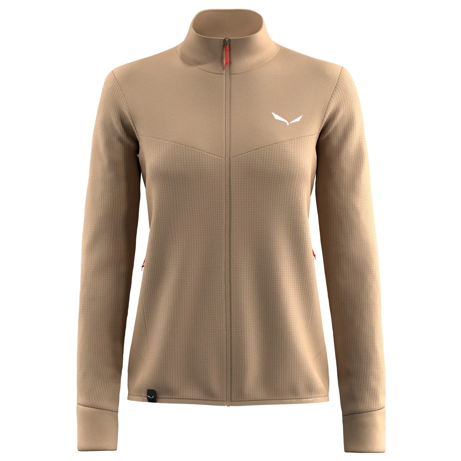 Дамско поларено яке Salewa Women's Puez Waffle Hybrid PL Jacket Fleece jacket - Quicksand
