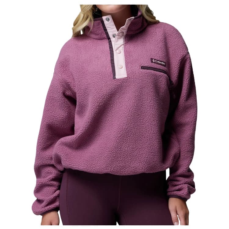Дамски поларен пуловер Columbia Women's Helvetia II Cropped Half Snap Fleece Fleece jumper - Antique Mauve / Mineral Pink