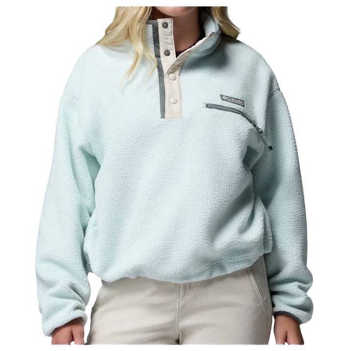 Дамски поларен пуловер Columbia Women's Helvetia II Cropped Half Snap Fleece Fleece jumper - Tea Light / Dark Stone