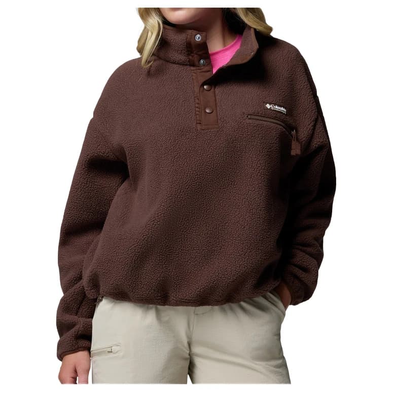Дамски поларен пуловер Columbia Women's Helvetia II Cropped Half Snap Fleece Fleece jumper - Tobacco