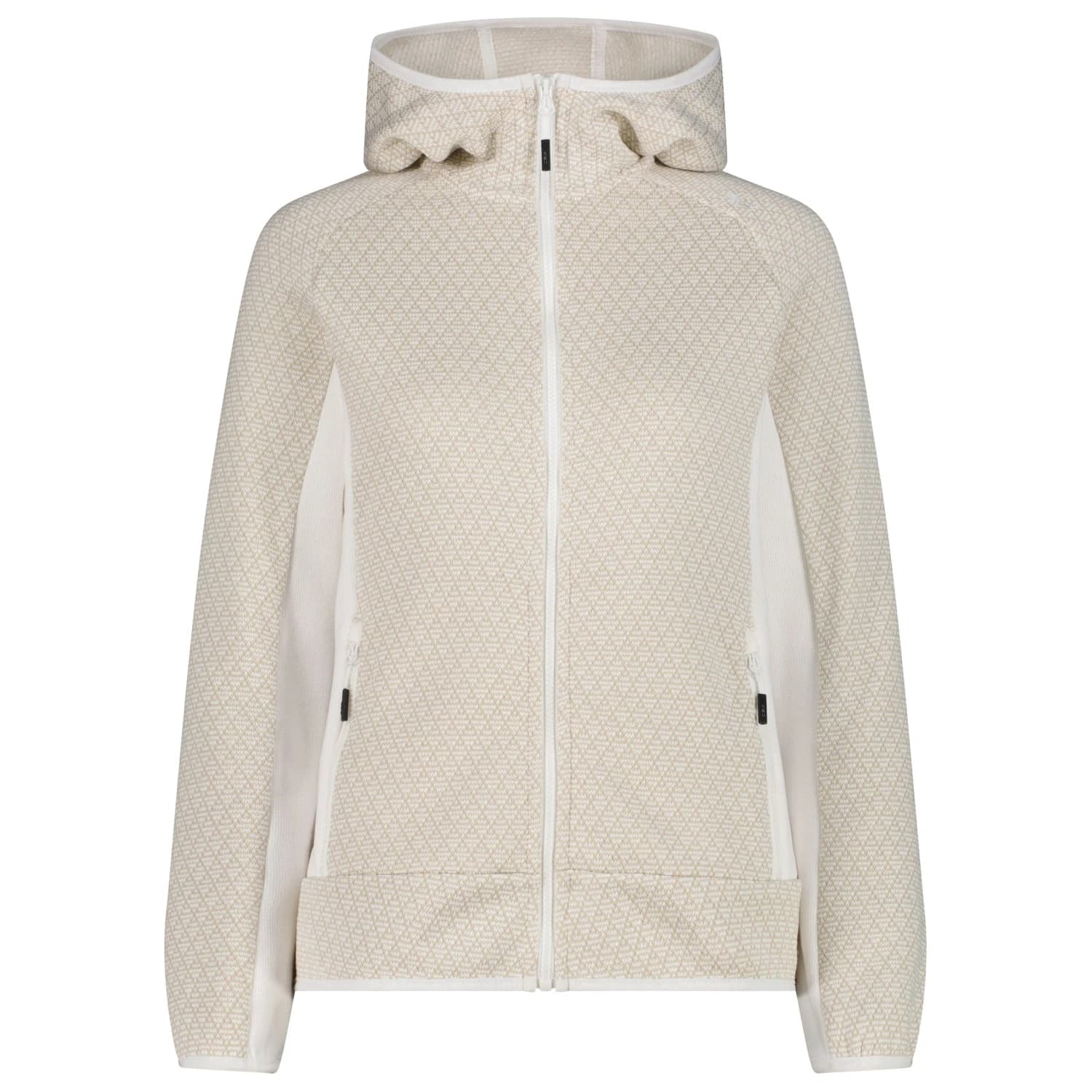 Дамско поларено яке Cmp Women's Jacket Fix Hood Jacquard Knitted Fleece jacket - B.Co Gesso / Vaniglia
