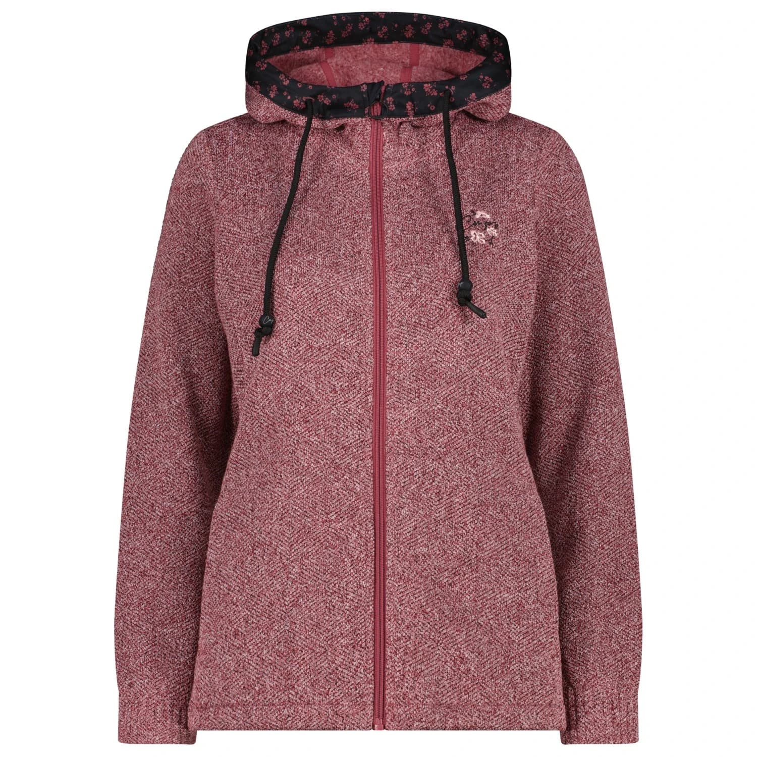 Поларено яке Cmp Women's Jacket Fix Hood Jacquard Knitted 35H1656 Fleece jacket - Peony