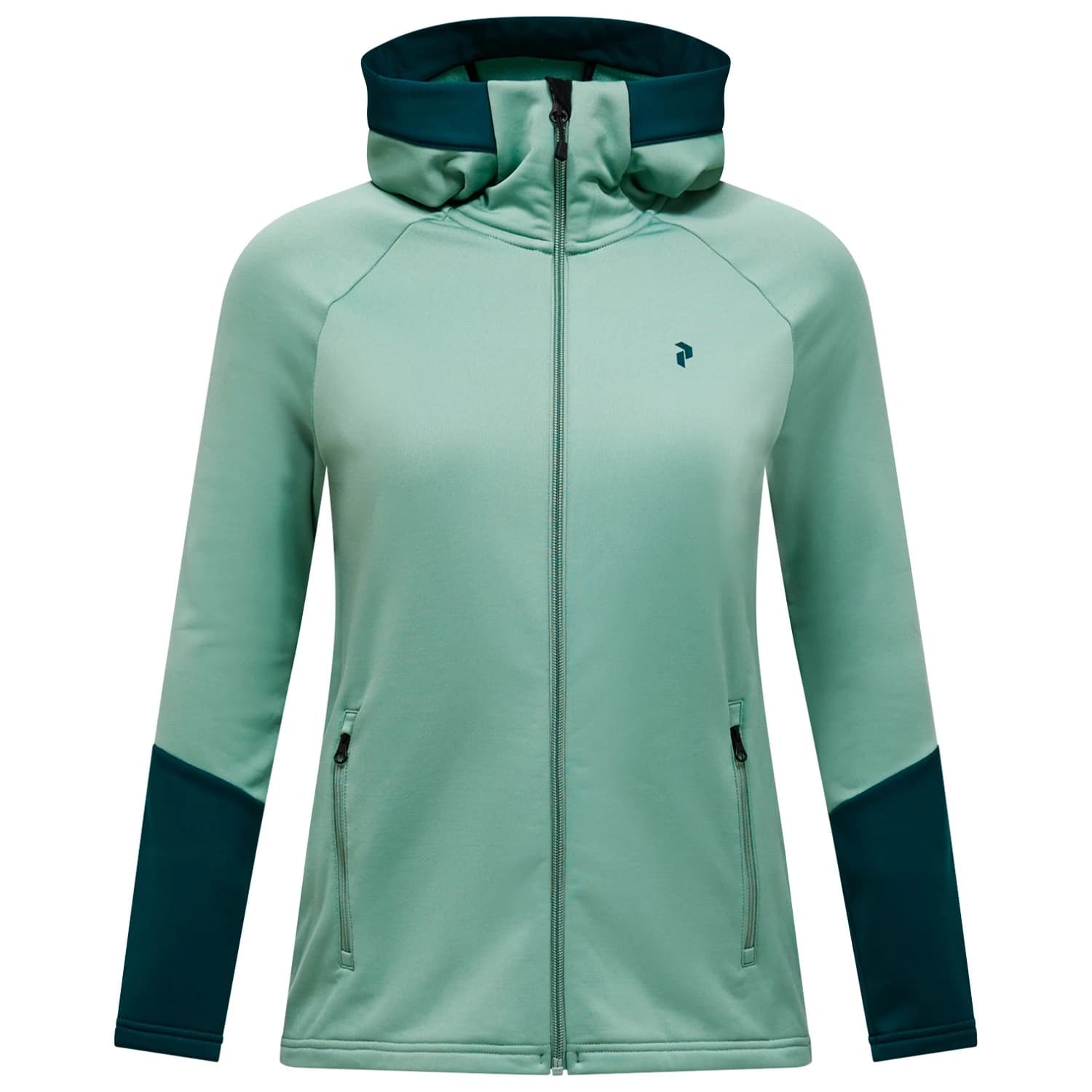 Дамско поларено яке Peak Performance Women's Rider Essentials Zip Hood Fleece jacket - Green Valley