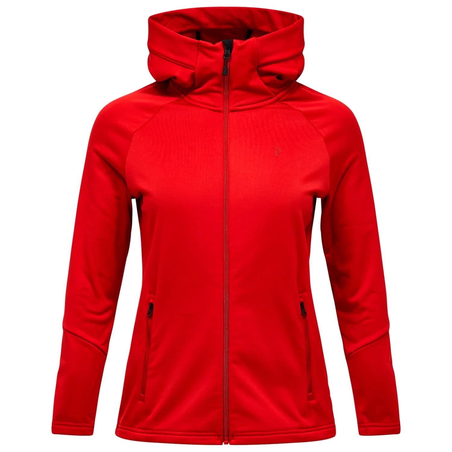 Дамско поларено яке Peak performance Women's Rider Essentials Zip Hood Fleece jacket - Red Pompeian