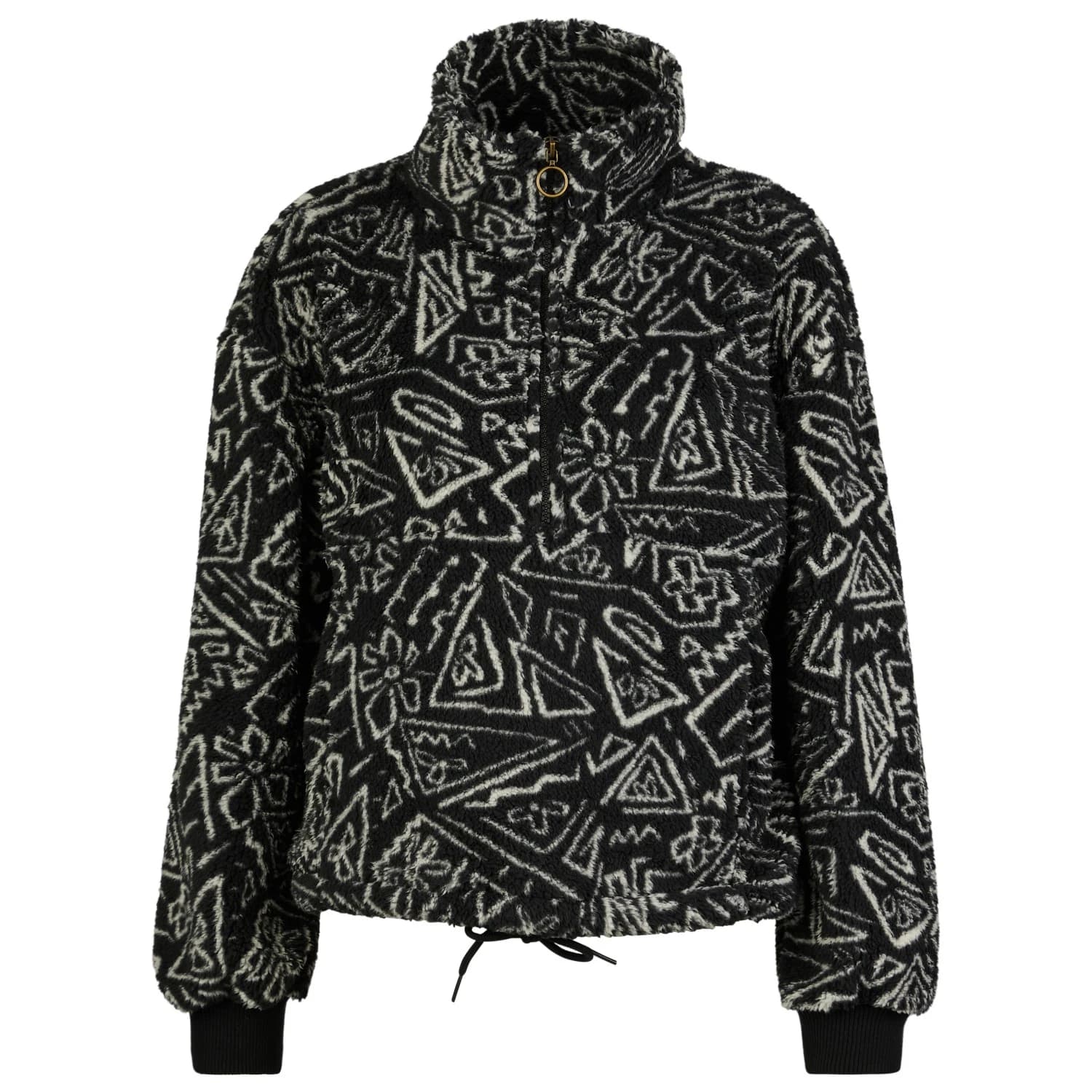 Дамски поларен пуловер Billabong Women's Time Off Fleece jumper - Black Pebble