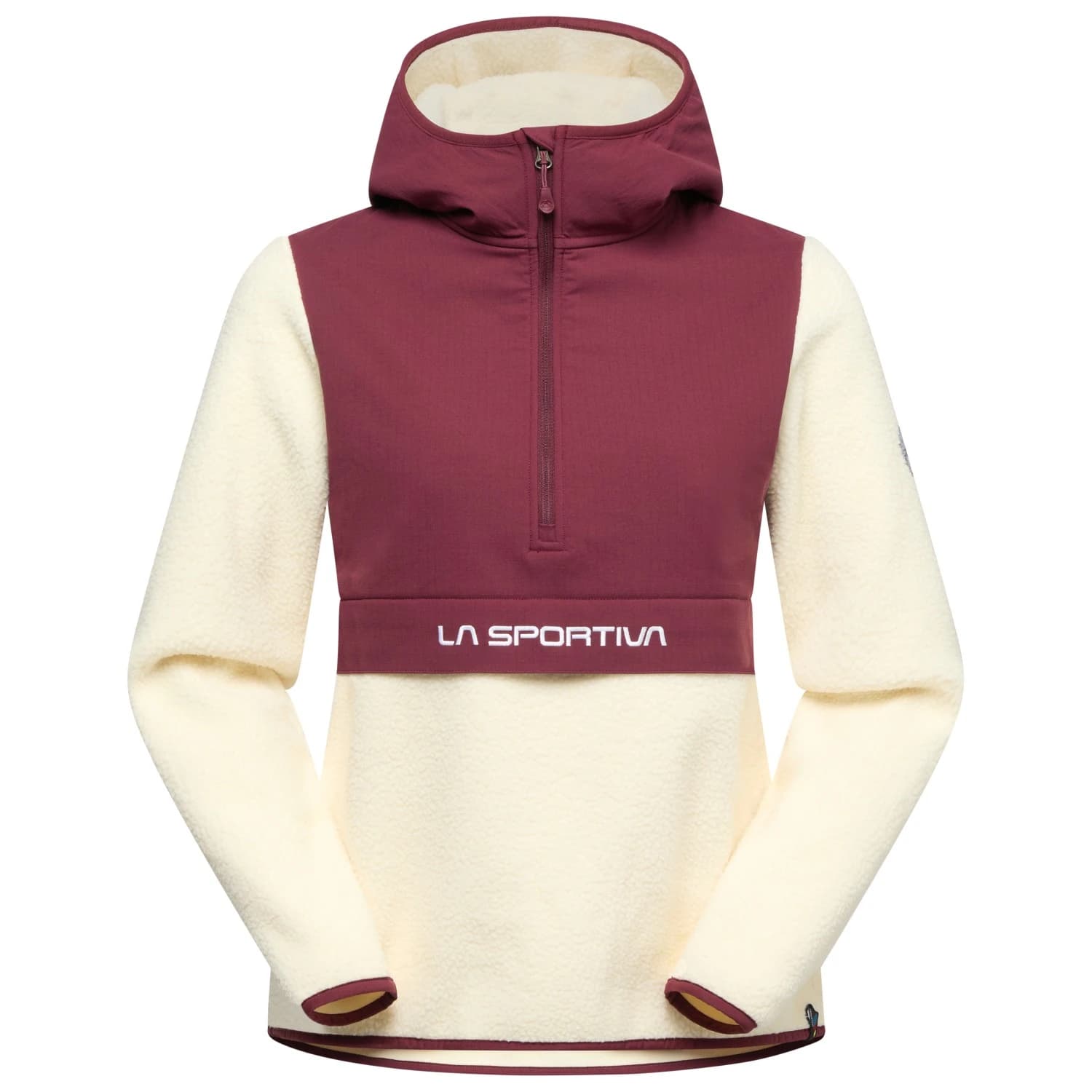 Дамско поларено яке La Sportiva Women's Guidance Sherpa Hoody Fleece jacket - Chalk / Redwood