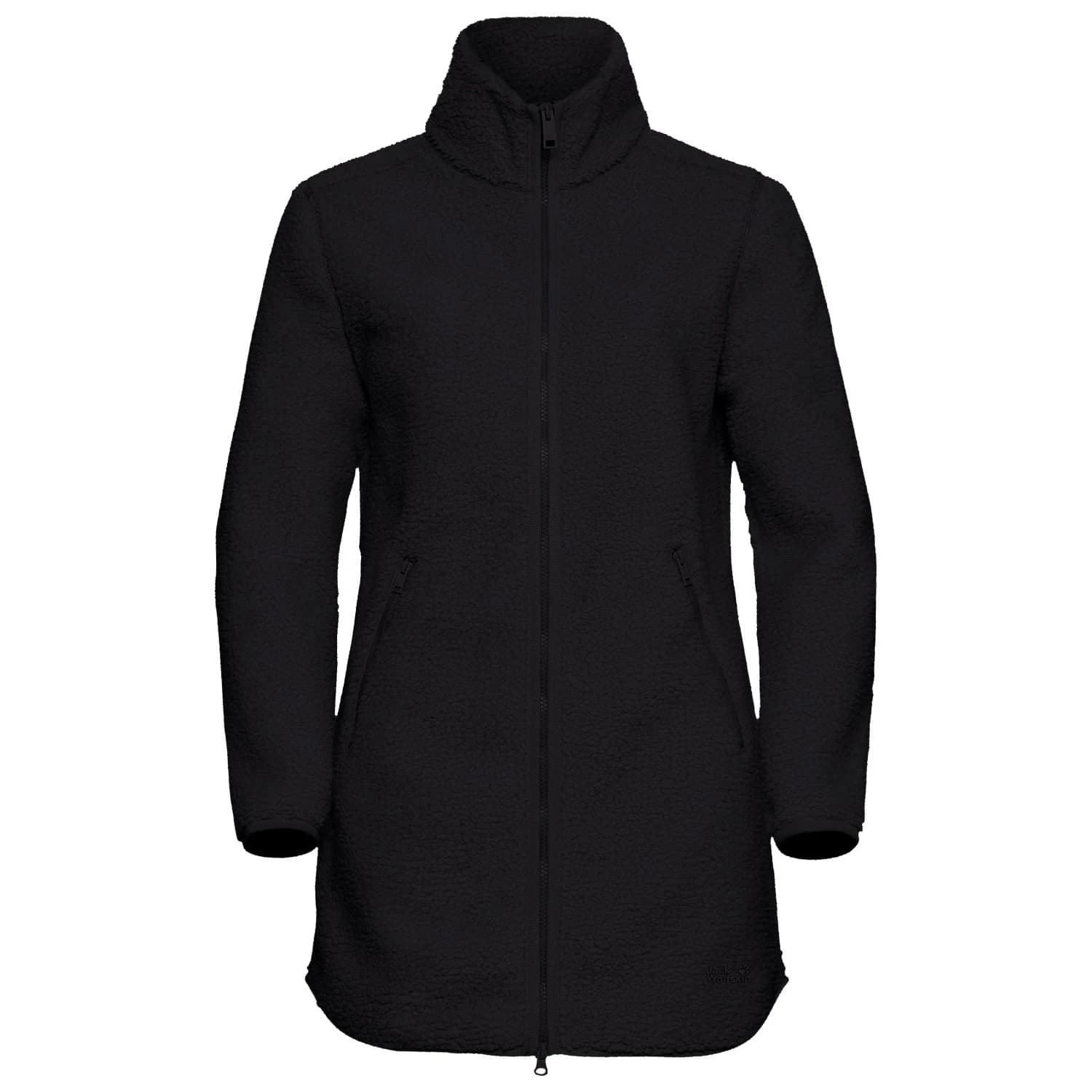 Дамско поларено яке Jack Wolfskin Women's High Curl Coat Fleece jacket - Black