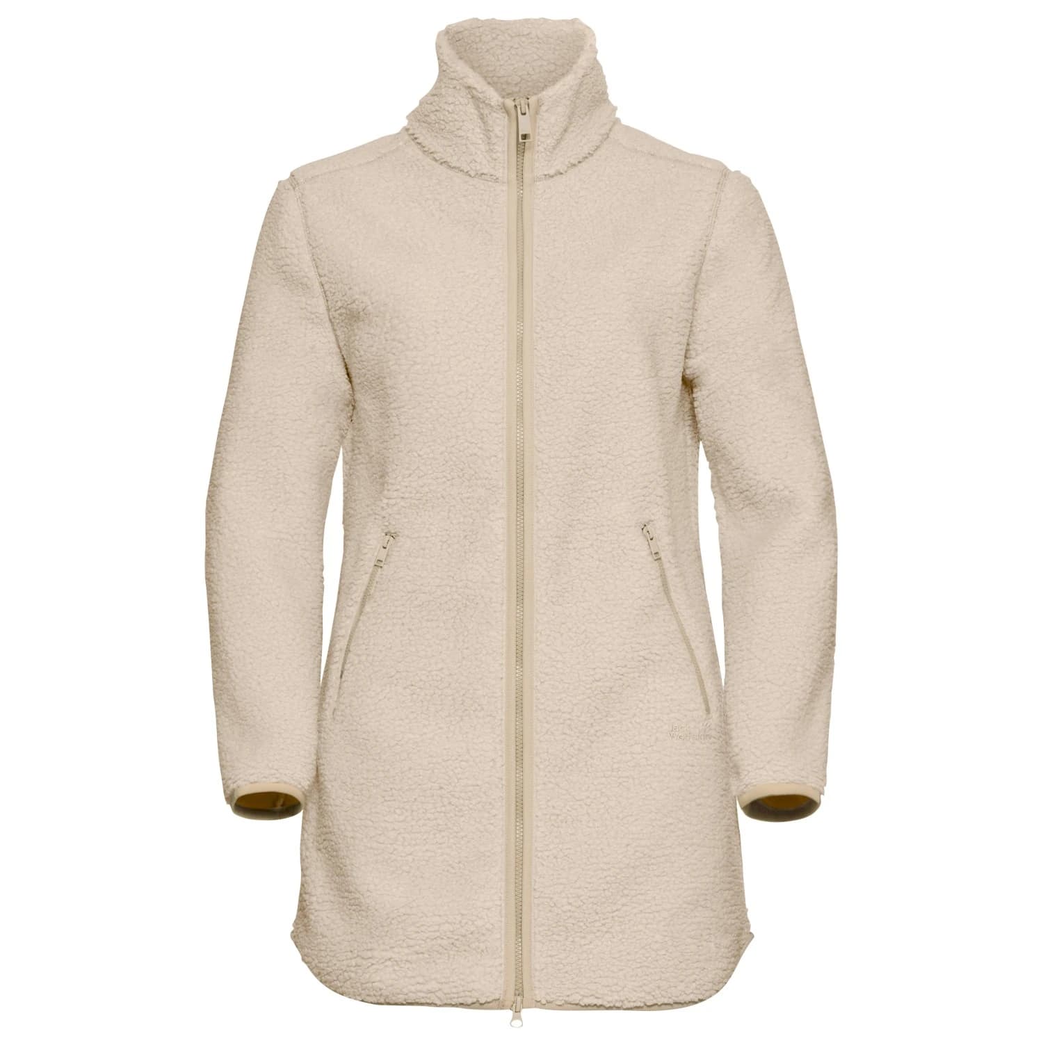 Дамско поларено яке Jack Wolfskin Women's High Curl Coat Fleece jacket - Oyster