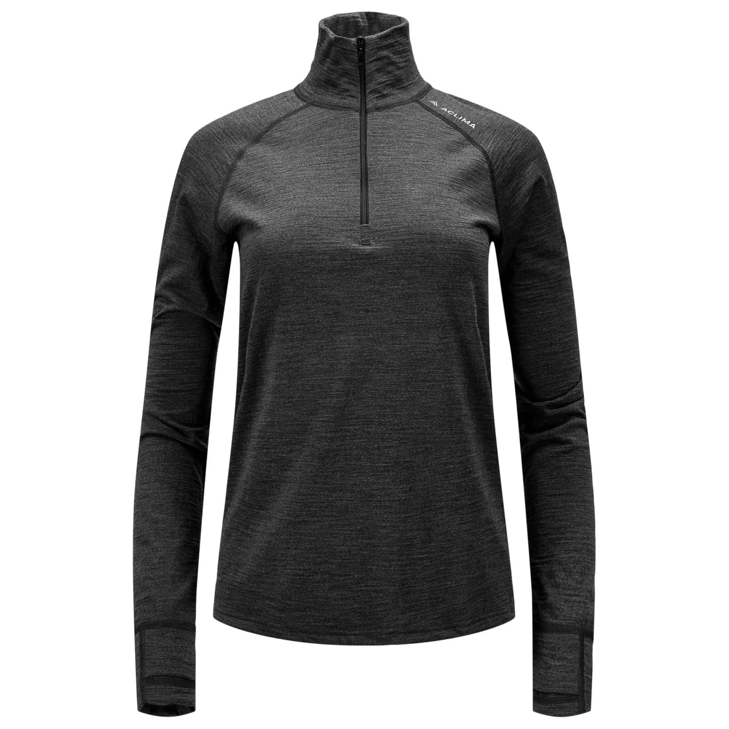 Дамски вълнен пуловер Aclima Women's LightWool 180 Polo Zip Merino base layer - Marengo