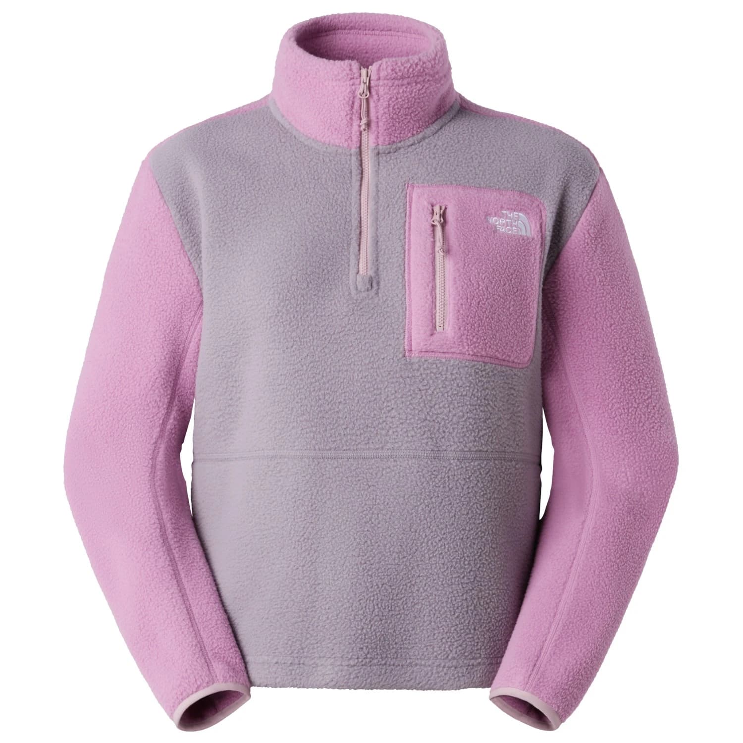 Дамски поларен пуловер The North Face Women's Yumiori 1/4 Zip Fleece jumper - Transcendent Grey / Hushed Lavender