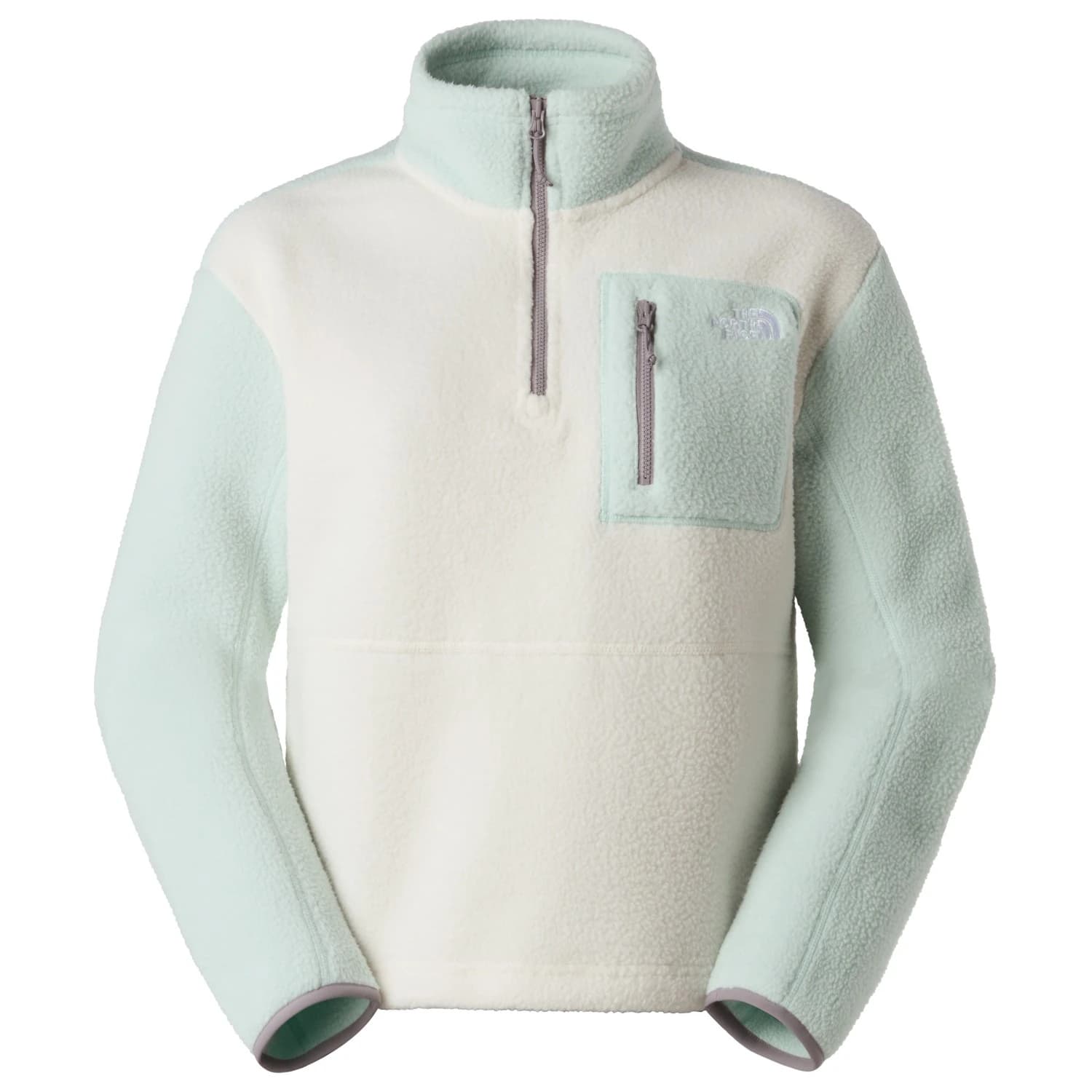 Дамски поларен пуловер The North Face Women's Yumiori 1/4 Zip Fleece jumper - White Dune / Opal Frost / Transcendent Grey