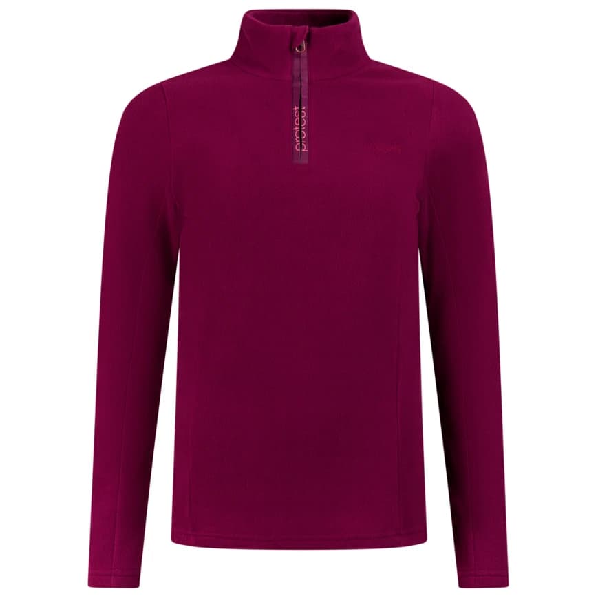 Дамски поларен пуловер Protest Women's PRTRemutez 1/4 Zip Active Top Fleece jumper - Current Purple