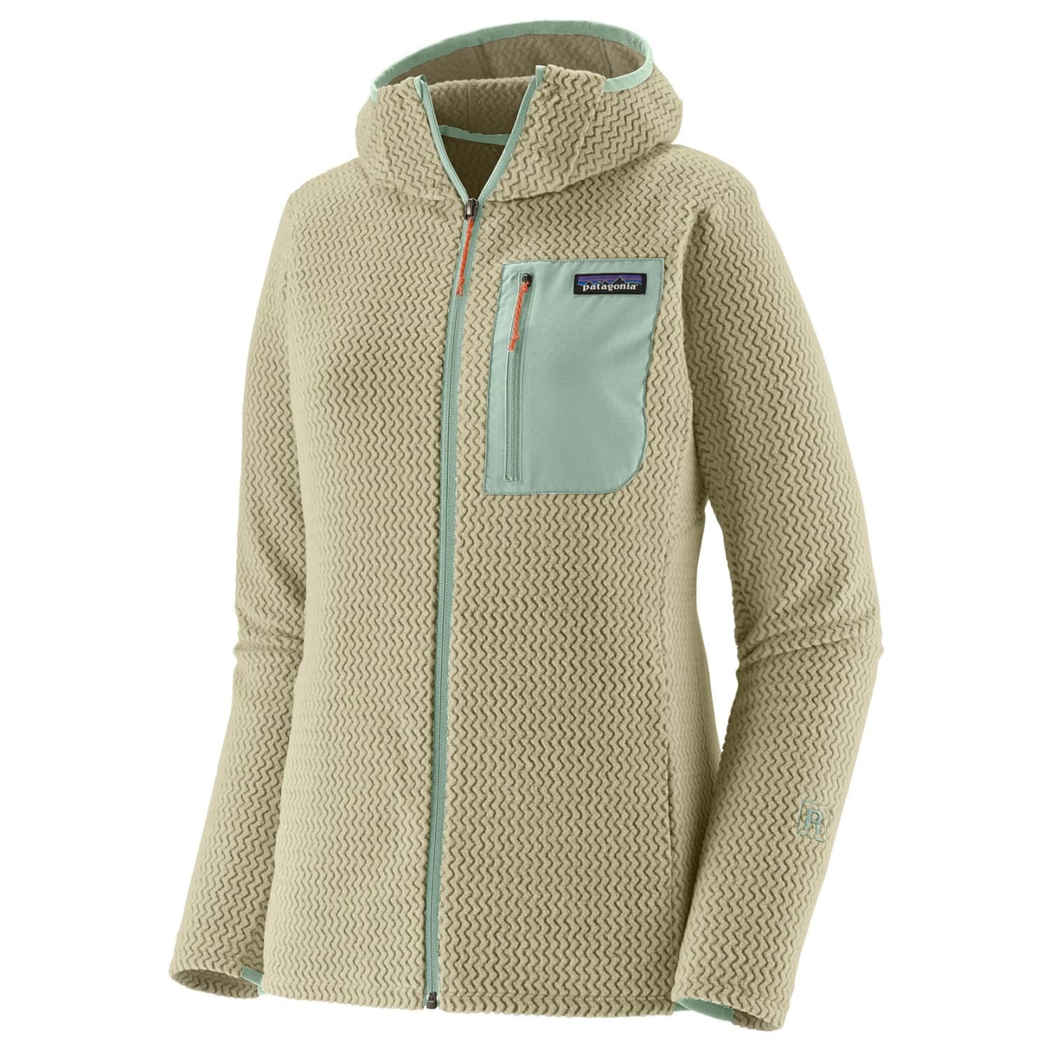 Дамско поларено яке Patagonia Women's R1 Air Full-Zip Hoody Fleece jacket - Weathered Stone