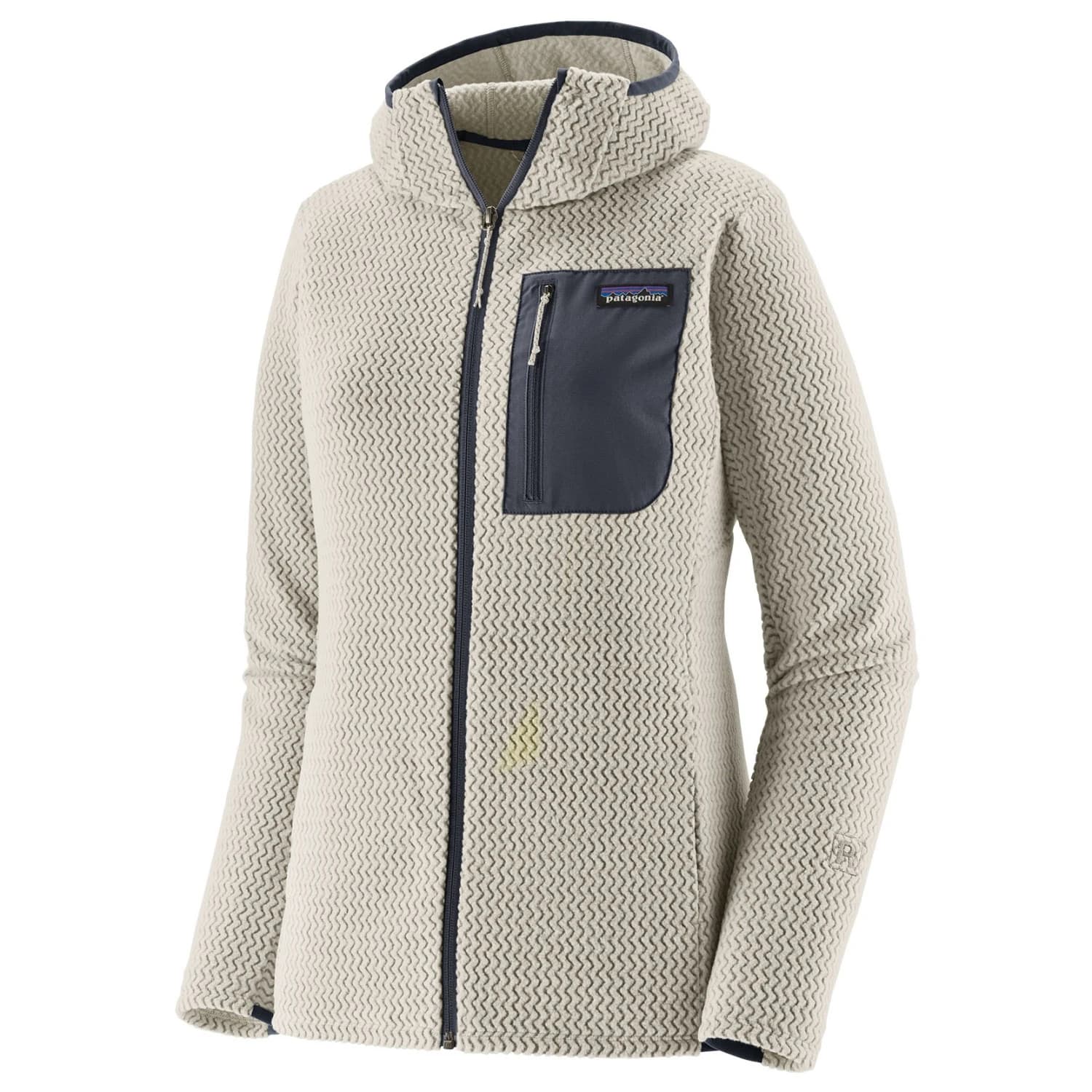 Дамско поларено яке Patagonia Women's R1 Air Full-Zip Hoody Fleece jacket - Birch White