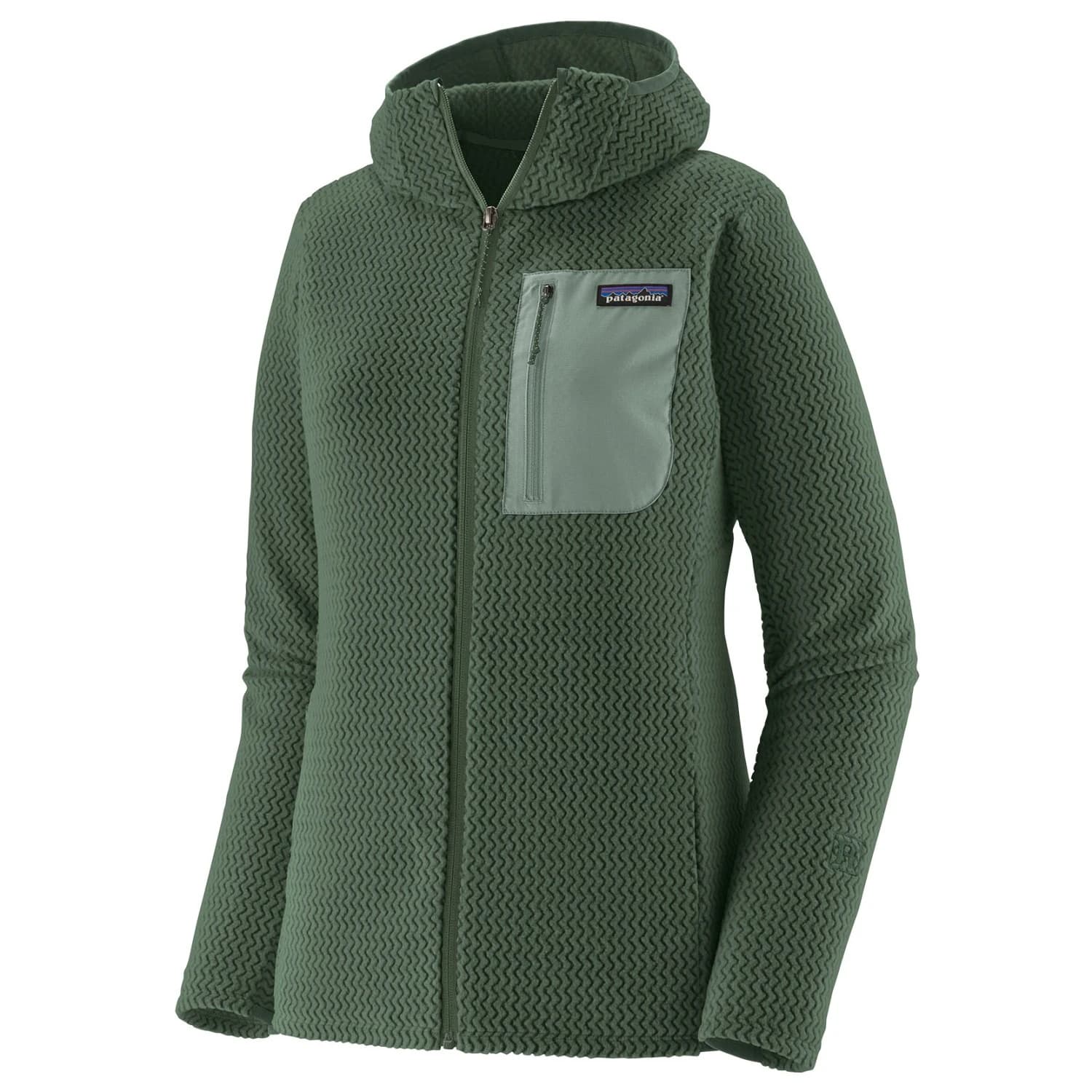 Дамско поларено яке Patagonia Women's R1 Air Full-Zip Hoody Fleece jacket - Canopy Green