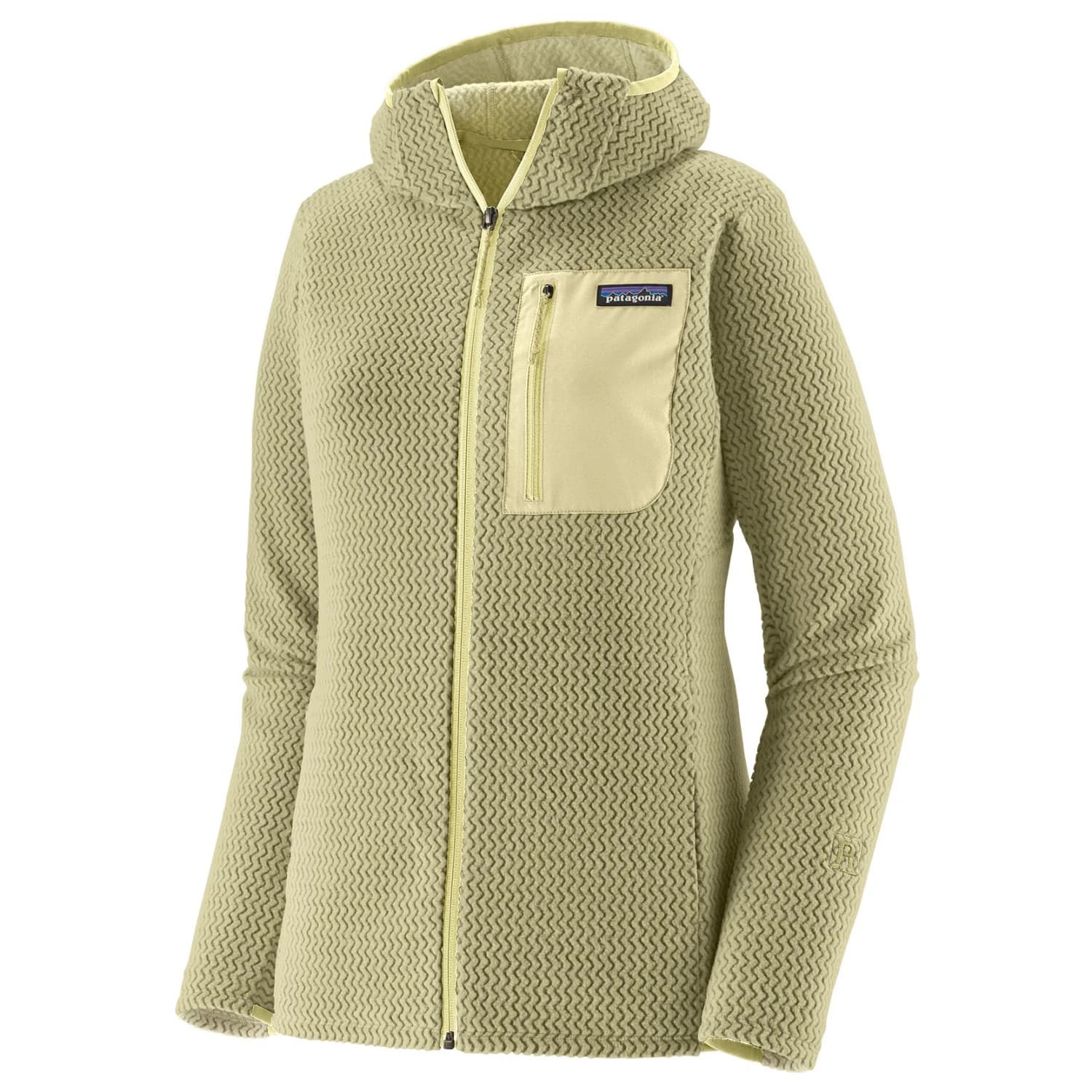 Дамско поларено яке Patagonia Women's R1 Air Full-Zip Hoody Fleece jacket - Vellum Green