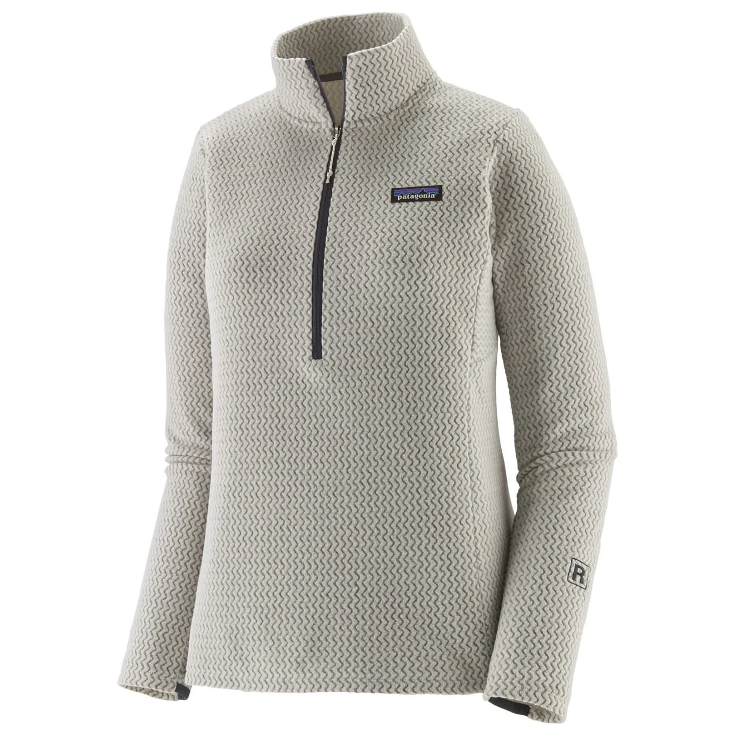 Дамски поларен пуловер Patagonia Women's R1 Air Zip Neck Fleece jumper - Birch White