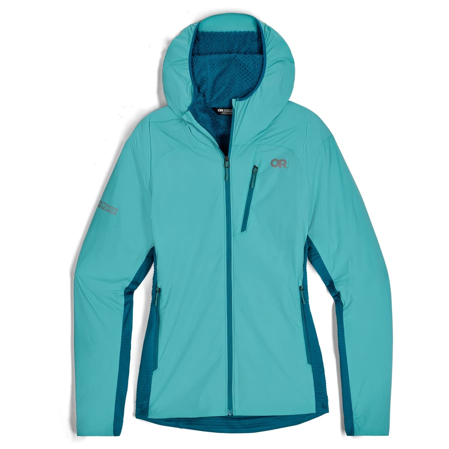 Дамско поларено яке Outdoor Research Women's Deviator Hoodie Hybrid jacket - Tidepool / Aurora