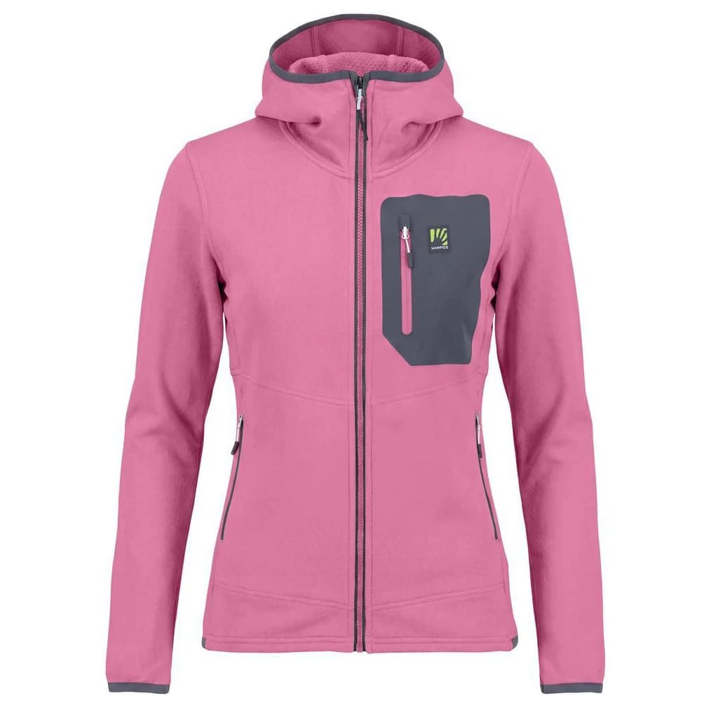 Поларено яке Karpos Women's Antermoia Hoodie Fleece Fleece jacket - Pink Power / Woodl.Gray