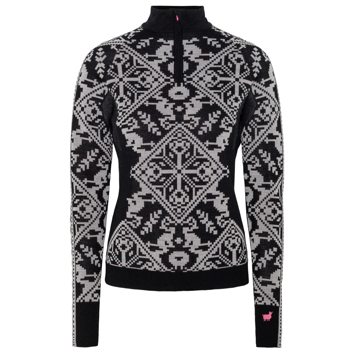 Дамско мериносово термобельо Kari Traa Women's Saga Half Zip Merino base layer - Black