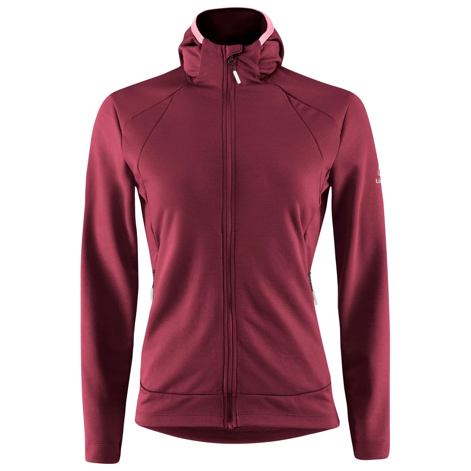 Дамски вълнен пуловер Löffler Women's Zip-Hoody Tech-Merino Merino hoodie - Aubergine