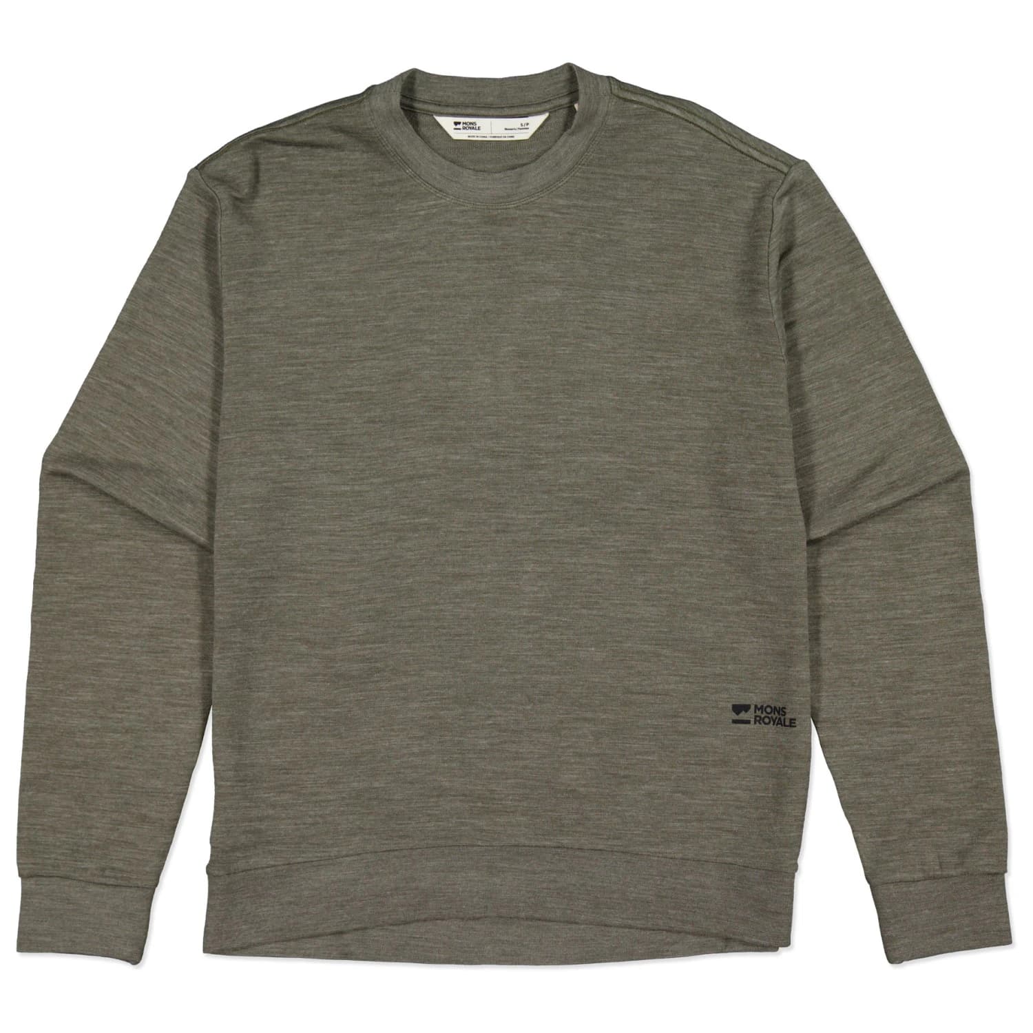 Дамски вълнен пуловер Mons royale Women's Horizon Merino Crew Merino jumper - Dark Olive