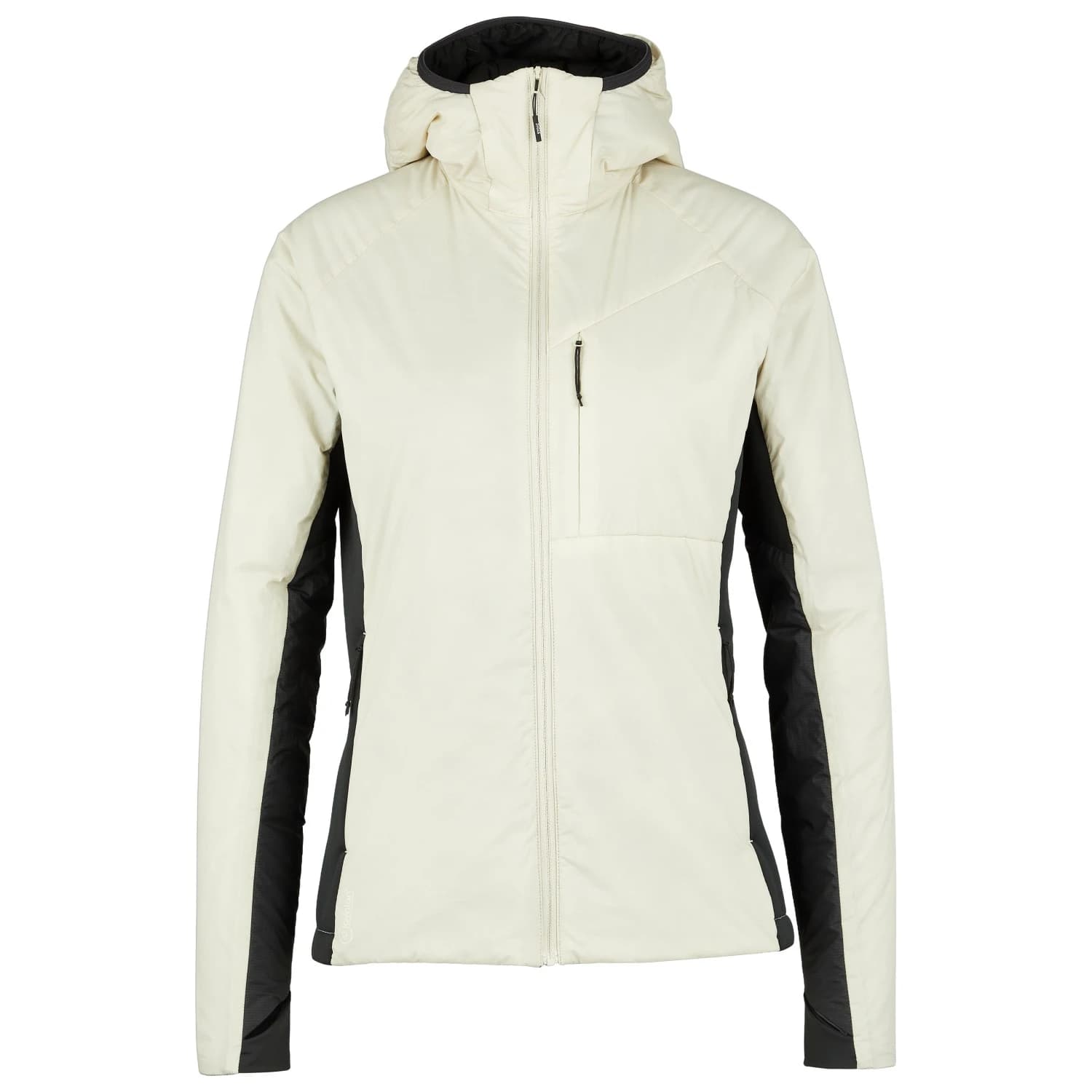 Дамско вълнено яке Stoic Women's MountainWool60 JokkmokkSt. Hybrid Hoody Insulation jacket - Stone Grey / Black