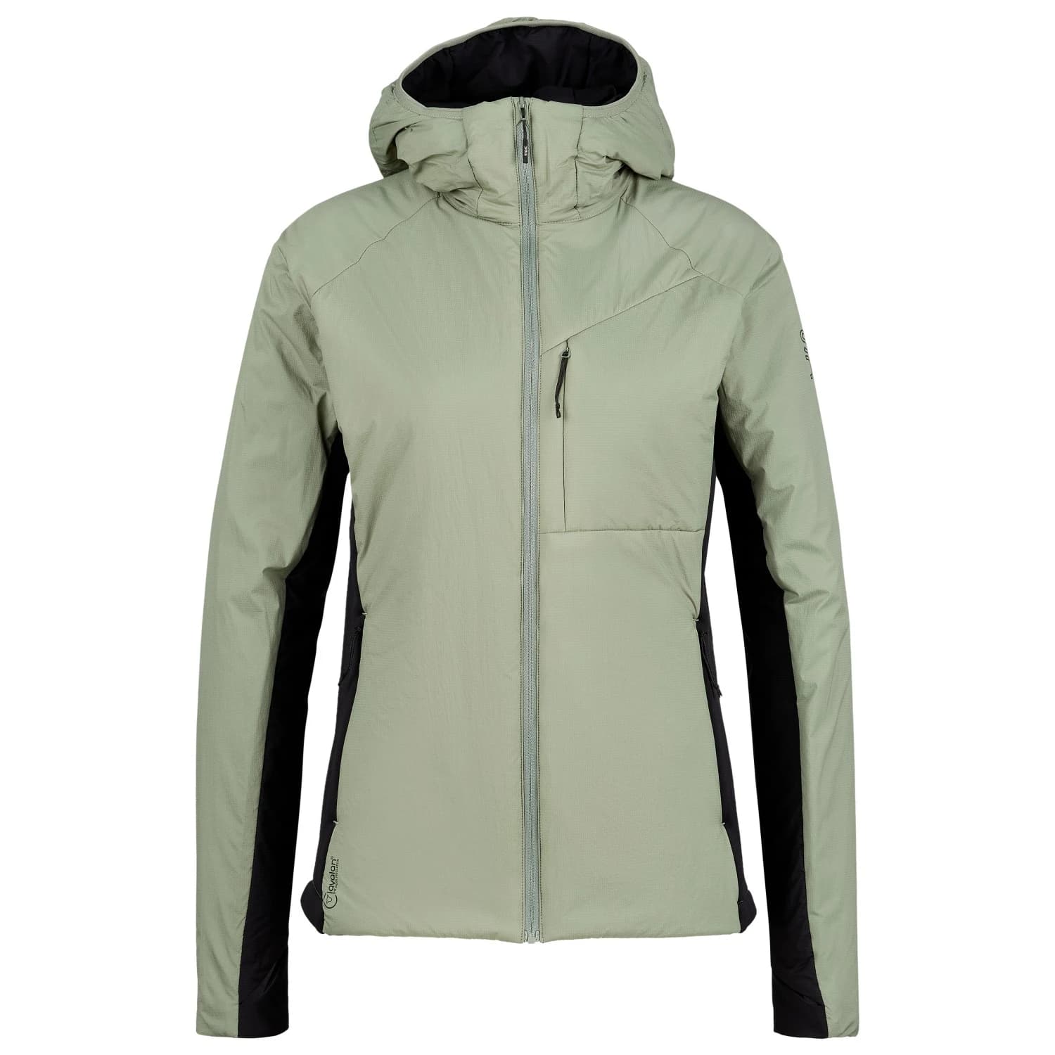 Дамско вълнено яке Stoic Women's MountainWool60 JokkmokkSt. Hybrid Hoody Insulation jacket - Agave Green / Black