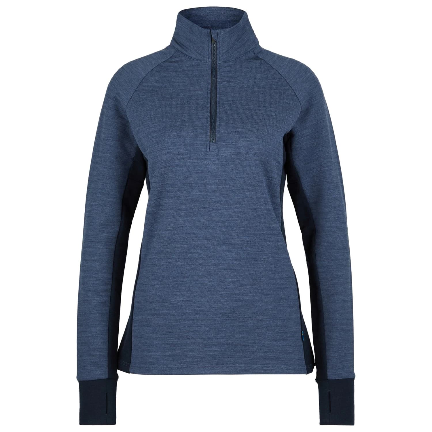 Дамски вълнен пуловер Stoic Women's MerinoFleece260 FlenSt. Half Zip Merino jumper - Dark Navy Melange