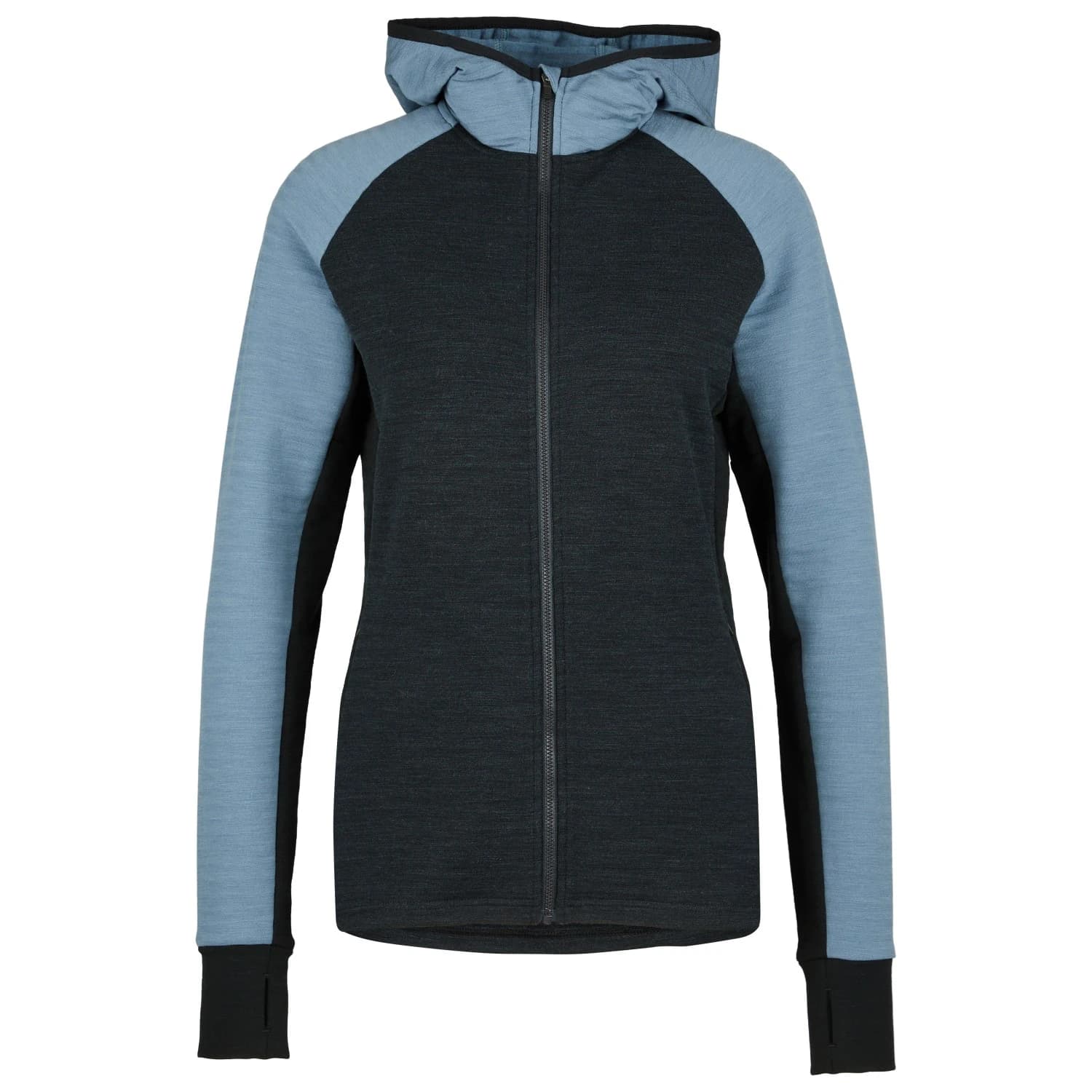 Дамско вълнено яке Stoic Women's MerinoFleece260 FlenSt. Zip Hoody Merino hoodie - Glacier Blue / Black Melange