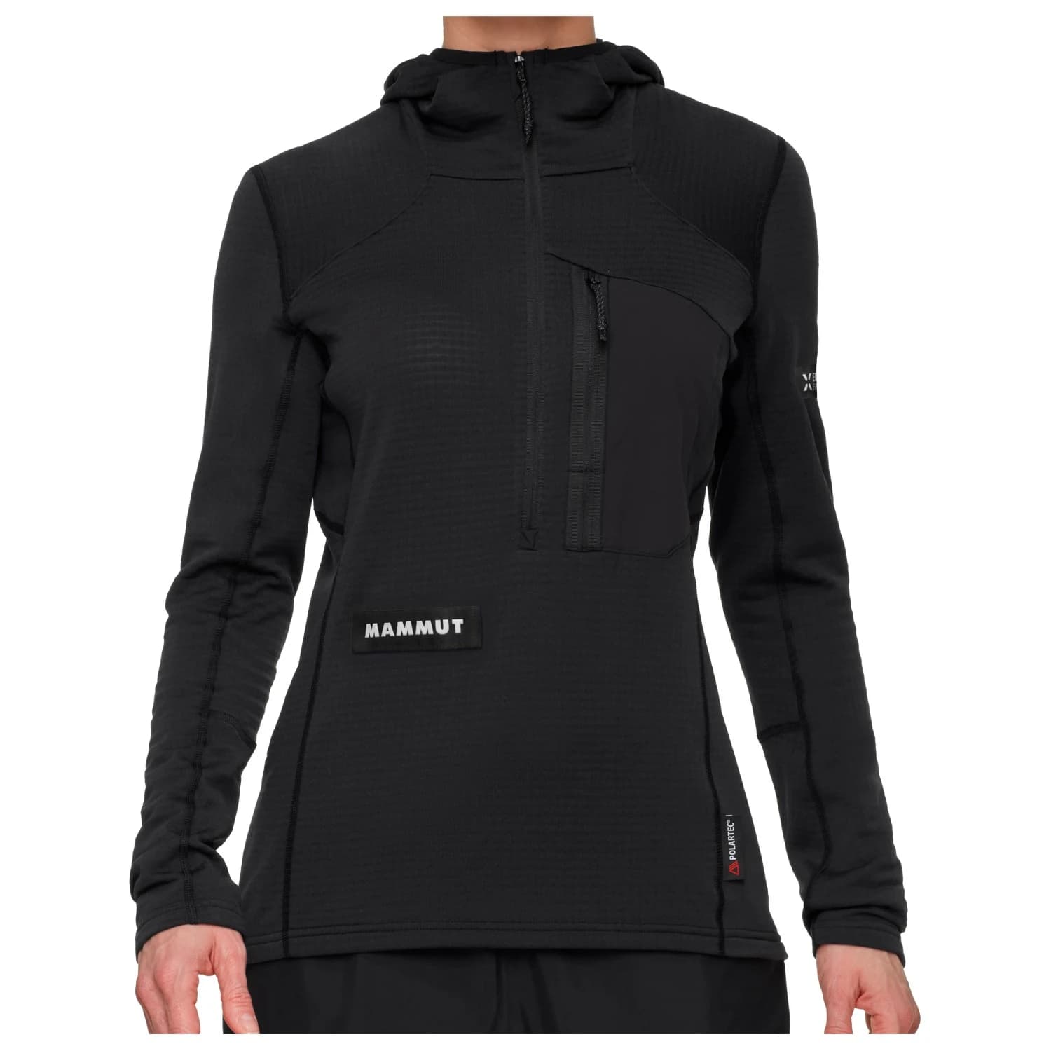 Дамски поларен пуловер Mammut Women's Eiger Nordwand Advanced FL Half Zip Fleece jumper - Black
