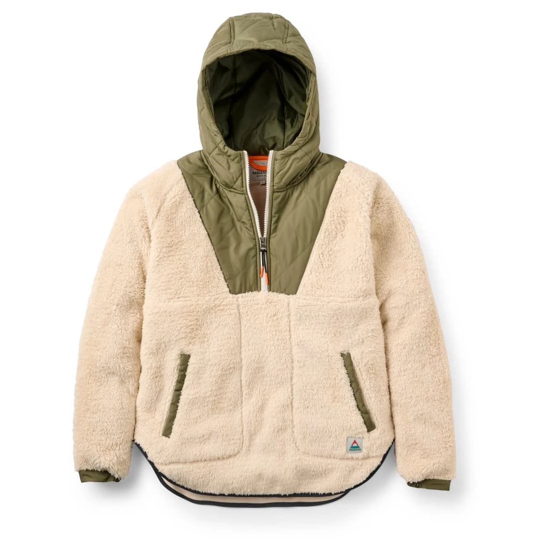 Дамски поларен пуловер Passenger Women's Beaumont Recycled Sherpa Hooded Fleece 2.0 Fleece jacket - Vintage White
