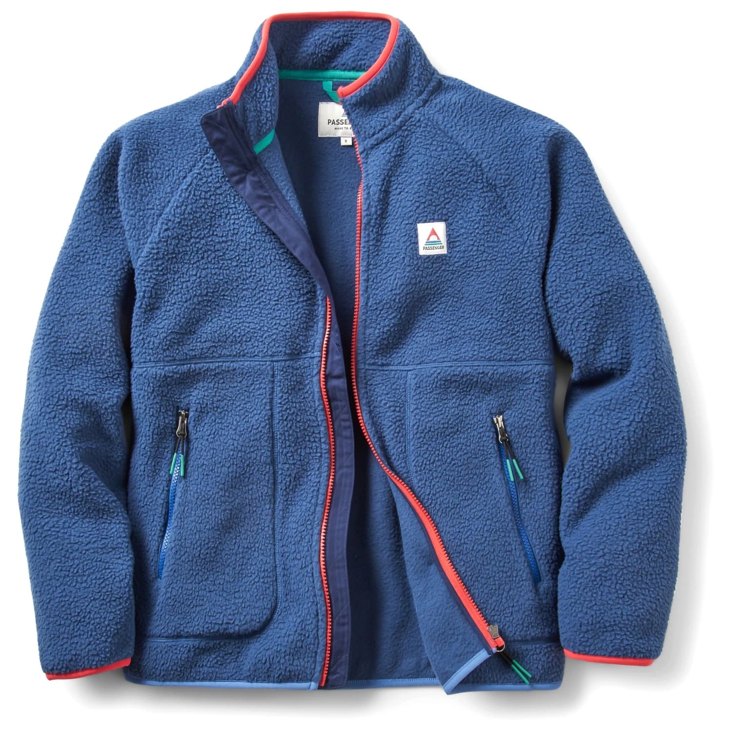 Дамско поларено яке Passenger Women's Fairbanks Full Zip Recycled Sherpa Fleece Fleece jacket - Dark Denim