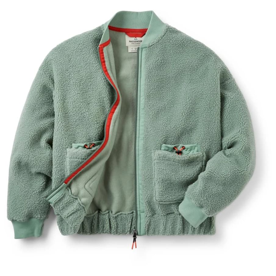 Дамско поларено яке Passenger Women's Lucia Recycled Sherpa Fleece Fleece jacket - Pistachio