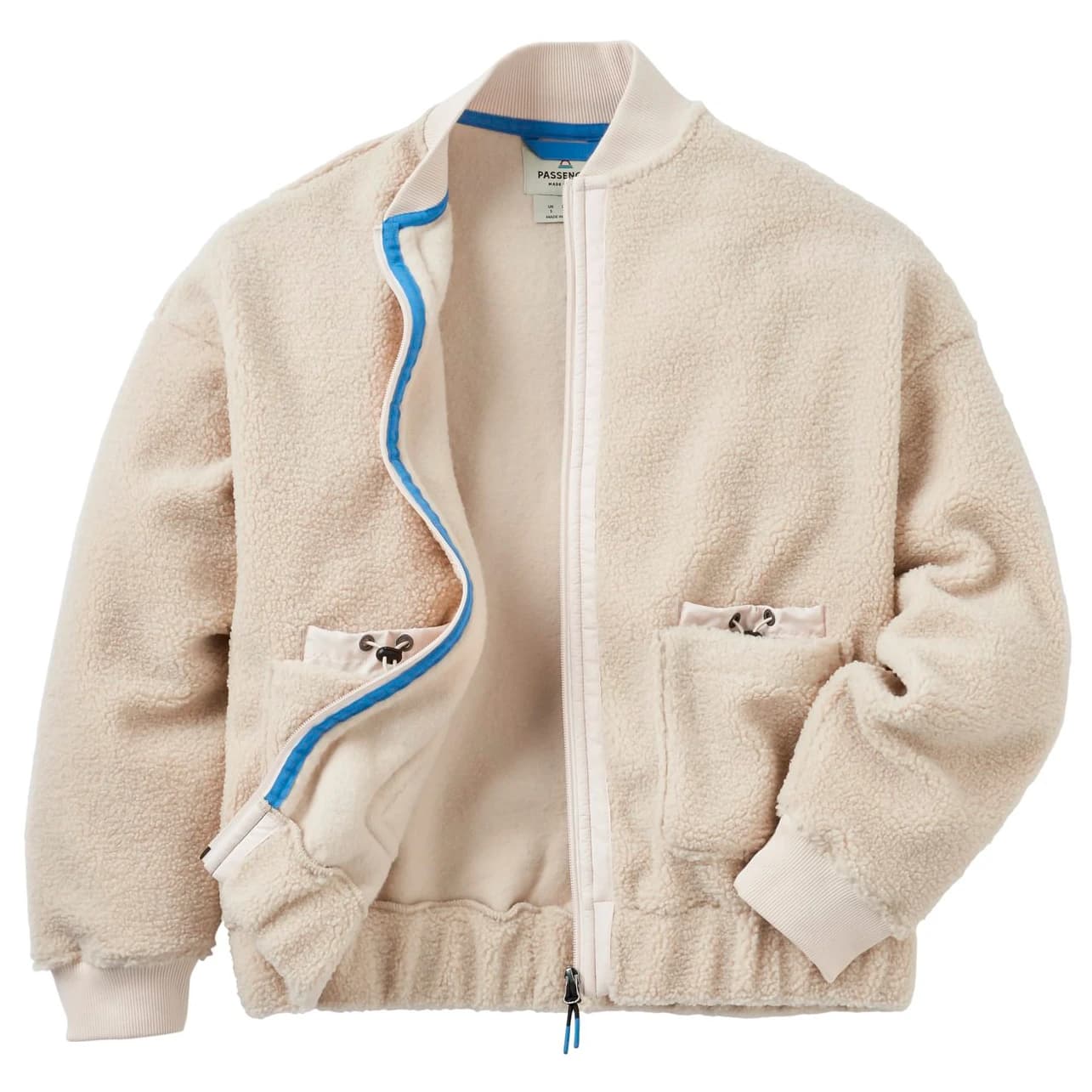Дамско поларено яке Passenger Women's Lucia Recycled Sherpa Fleece Fleece jacket - Vintage White