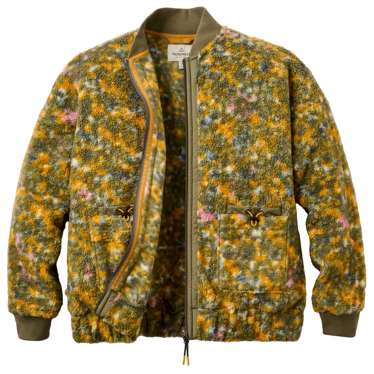 Поларено яке Passenger Women's Lucia Recycled Sherpa Fleece Fleece jacket - Powder Camo / Dusty Olive