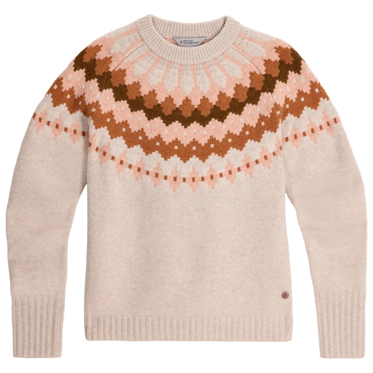 Вълнен пуловер Royal Robbins Women's Rockcraft Wool Crew Merino jumper - Sea Blush Htr Snowcreek Pt