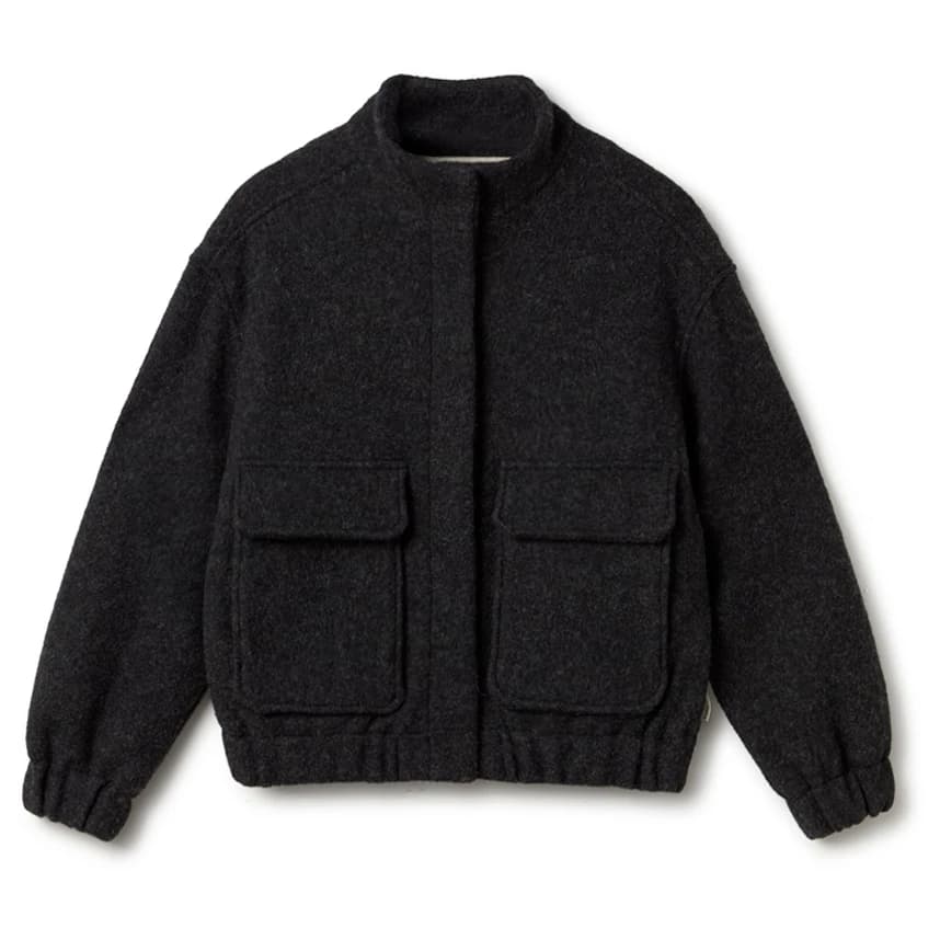 Дамско вълнено яке Twothirds Women's Bushmill Wool jacket - Dark Grey
