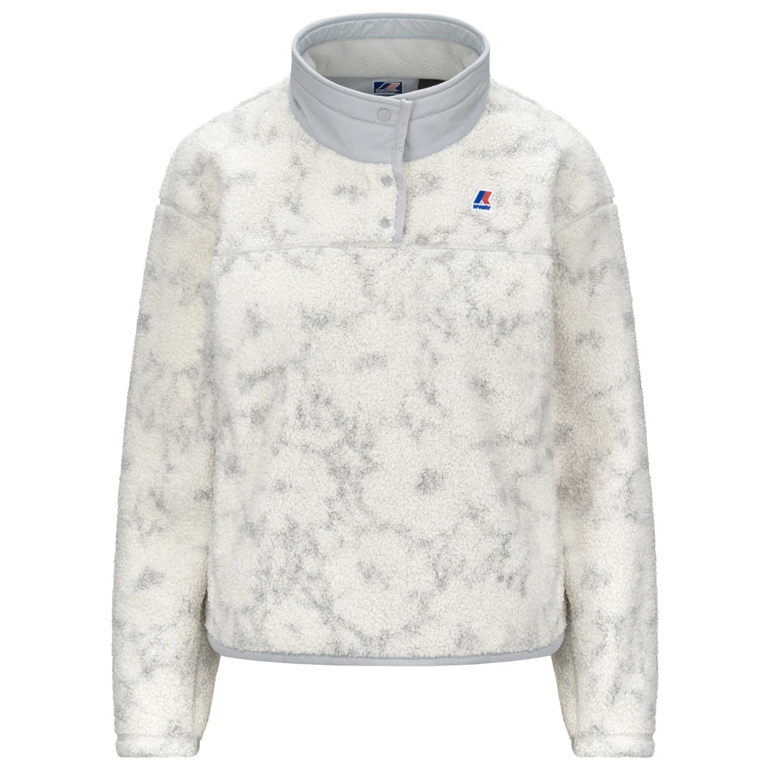 Дамско поларено яке K-way Women's Benedicte Orsetto Print Fleece jacket - Ecru / Grey Flowers
