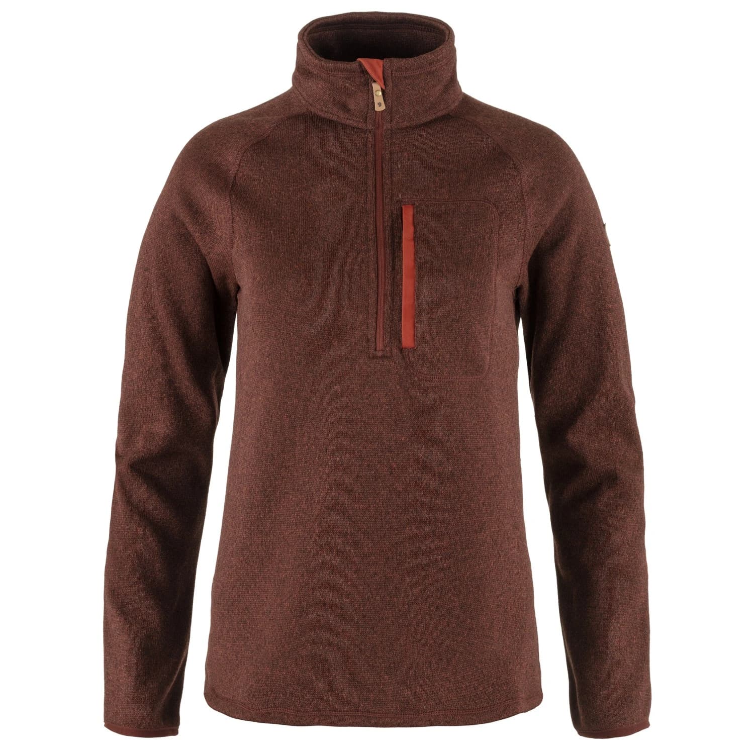 Дамски поларен пуловер Fjällräven Women's Övik Fleece Half Zip Fleece jumper - Autumn Leaf