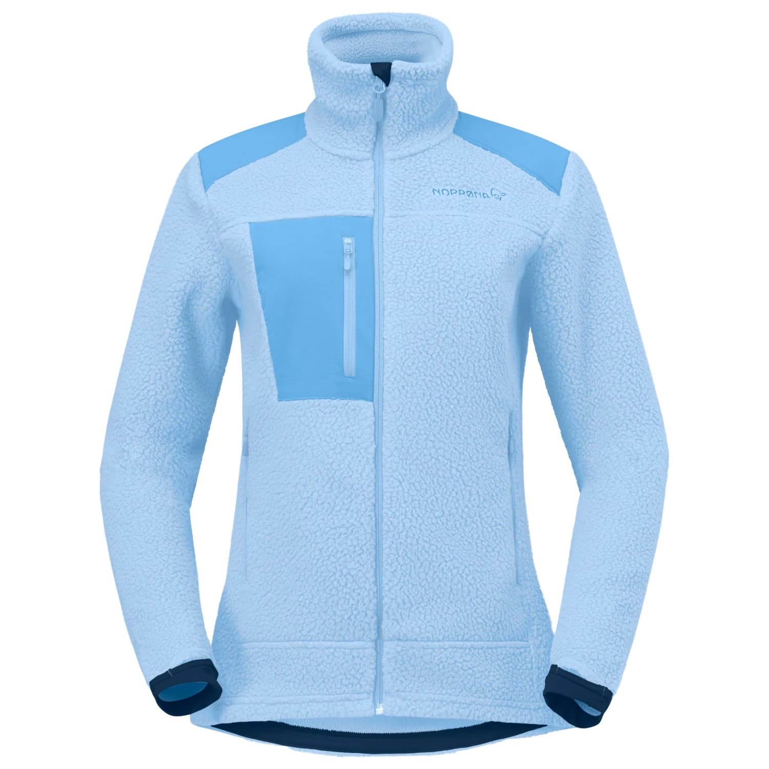 Дамско поларено яке Norrøna Women's Trollveggen Warm3 Jacket Fleece jacket - Cashmere Blue / Allure
